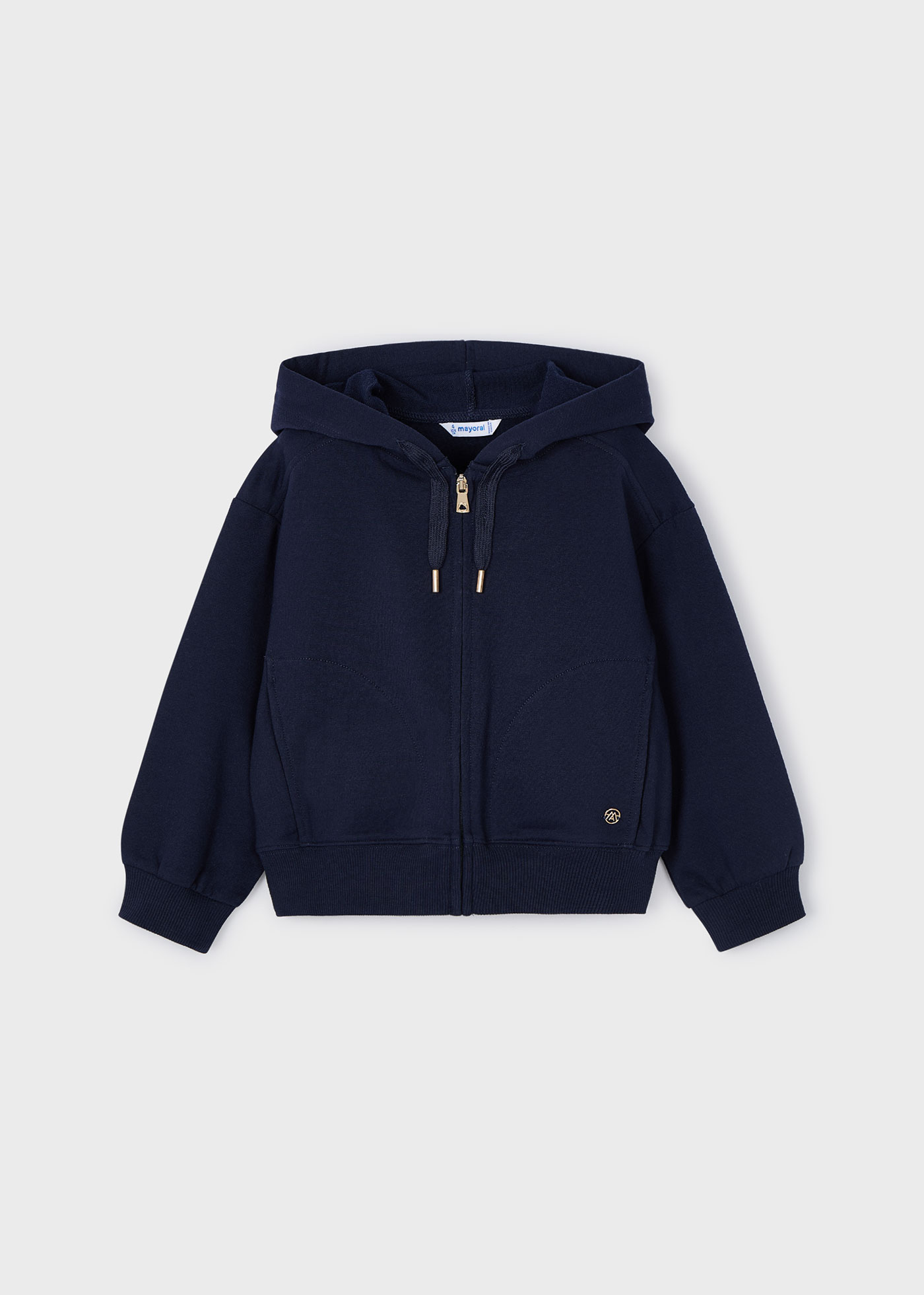 Navy zipped hoodie ladies hotsell