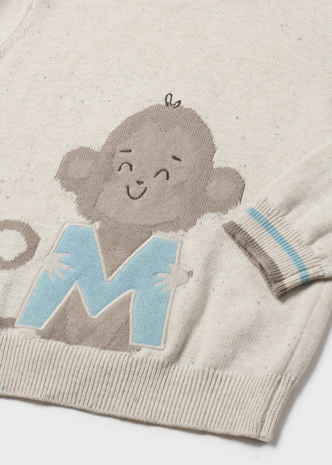 Baby Monkey Appliqué Jumper