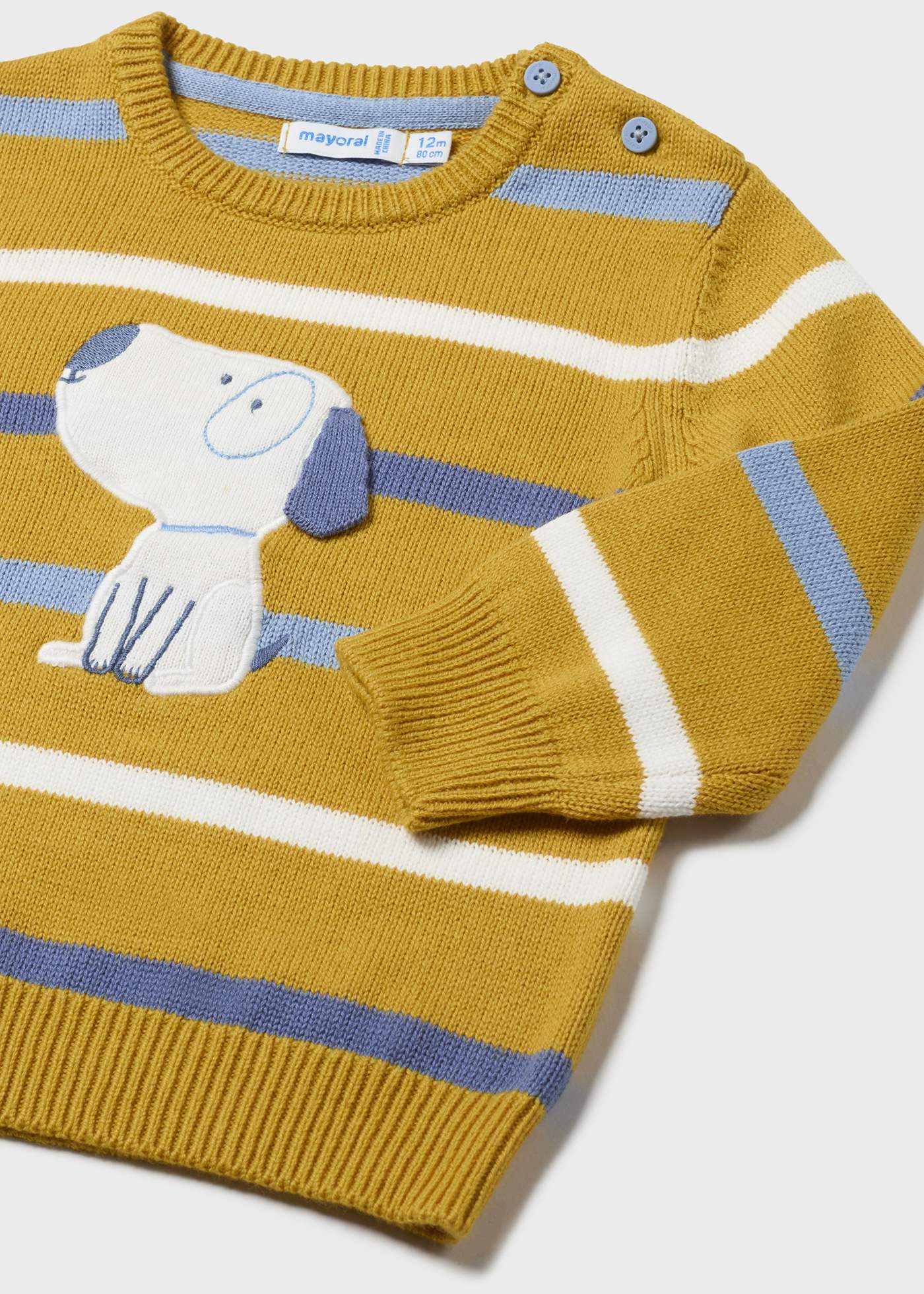 Maglione righe applicazione neonato