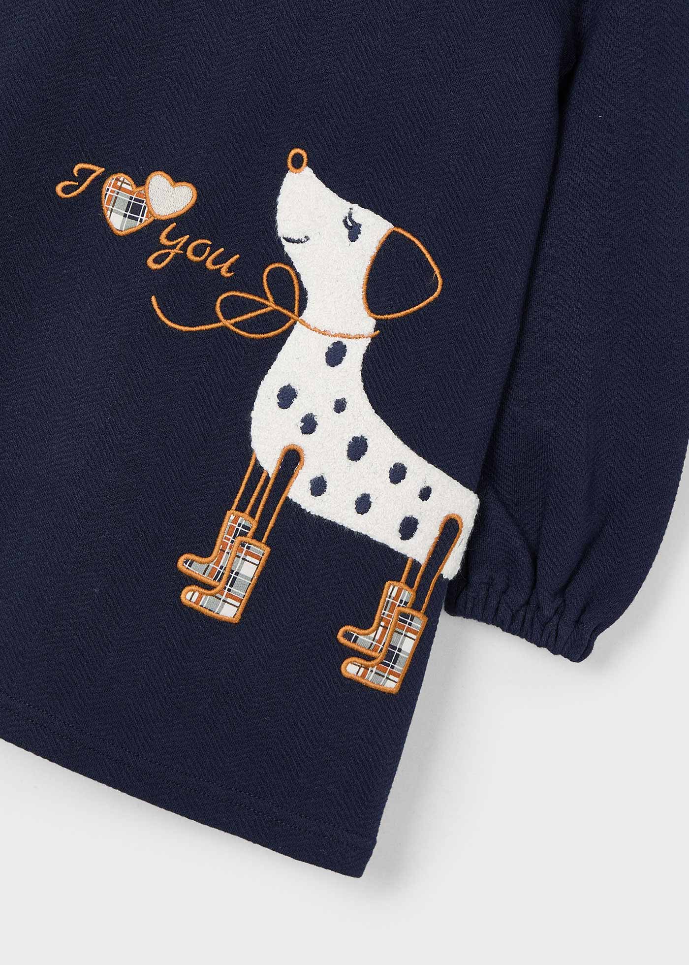 Girl Structured Puppy Dress