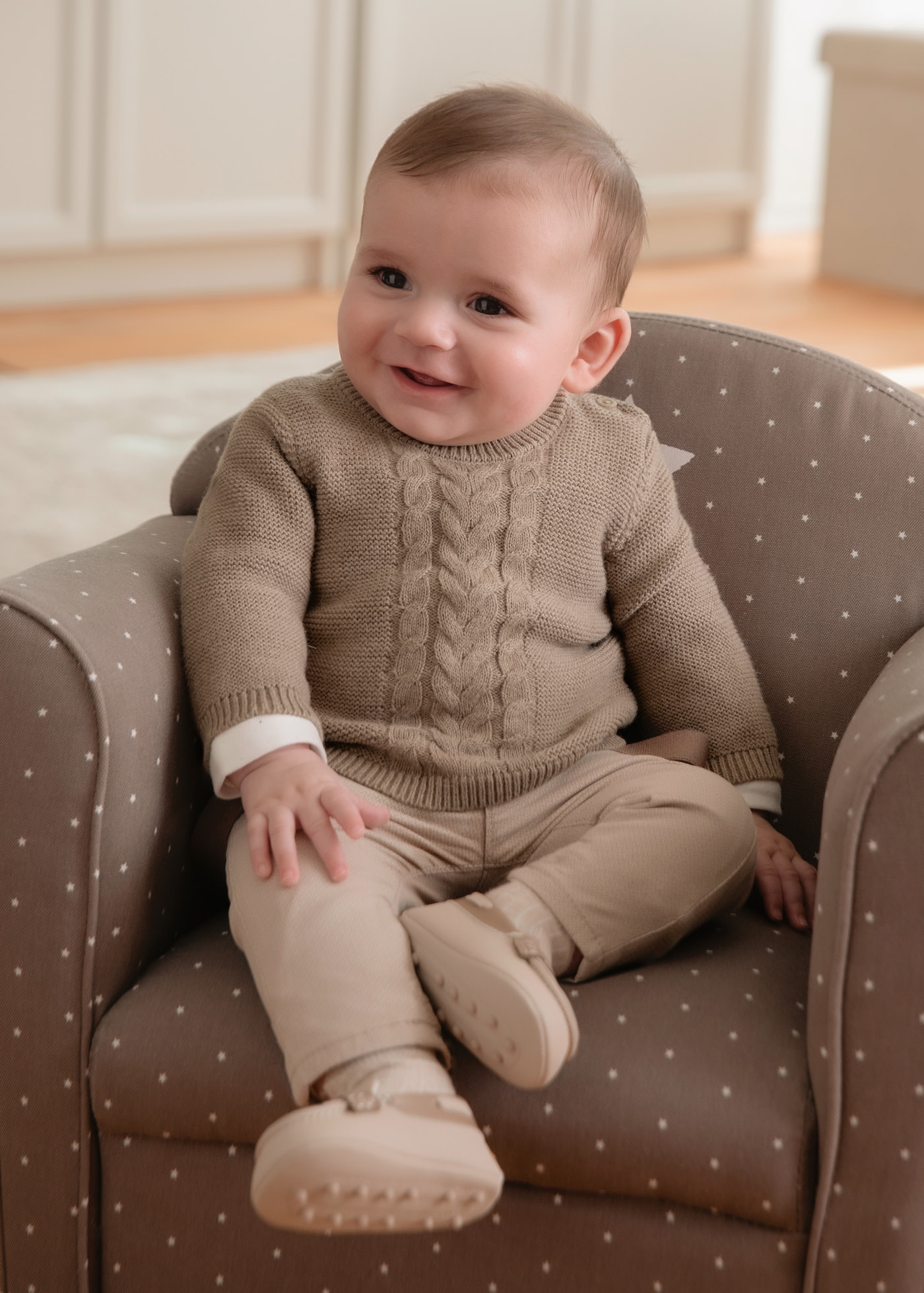 Newborn Boy Braided Jumper