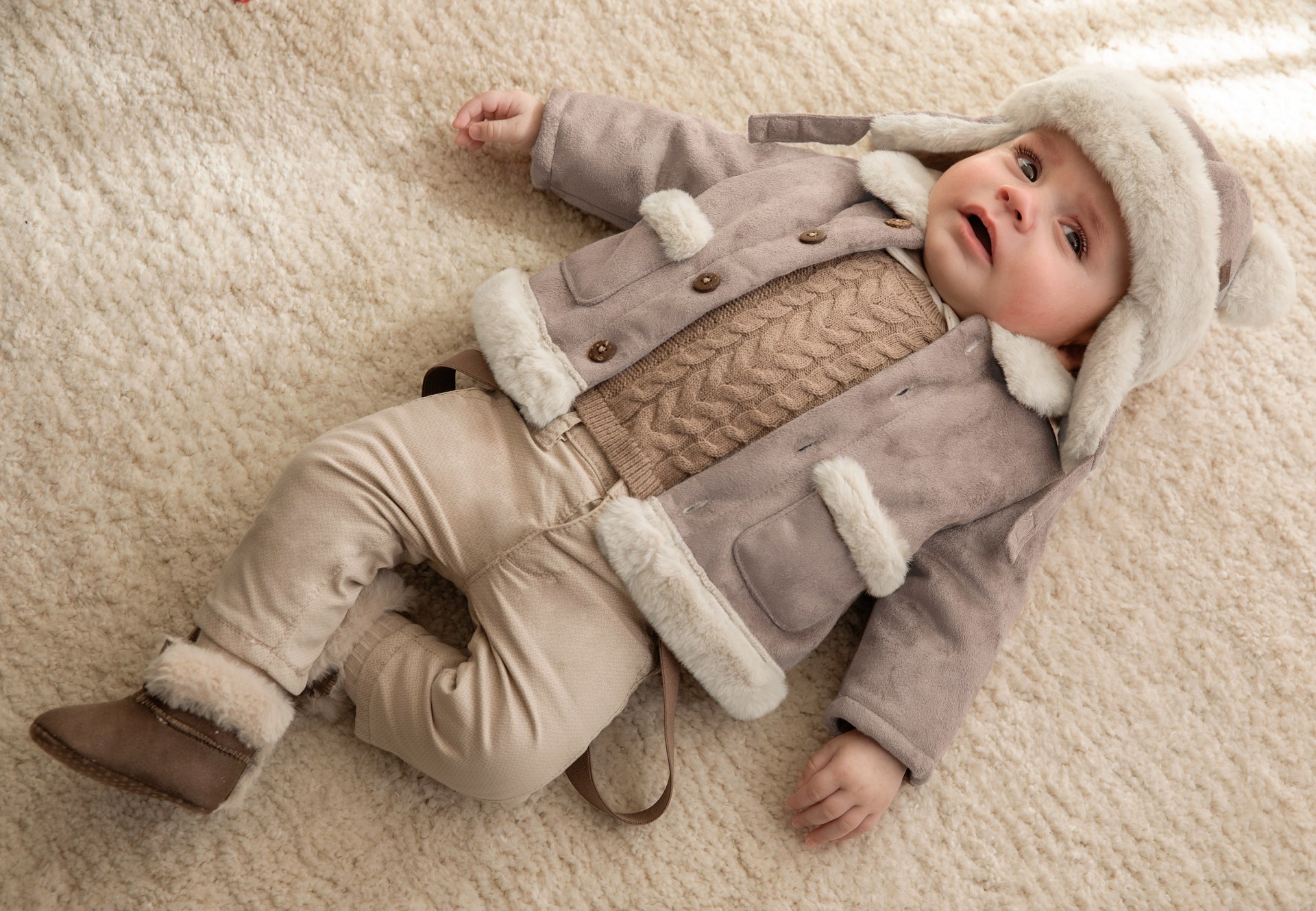 Newborn Boy Double-Faced Coat