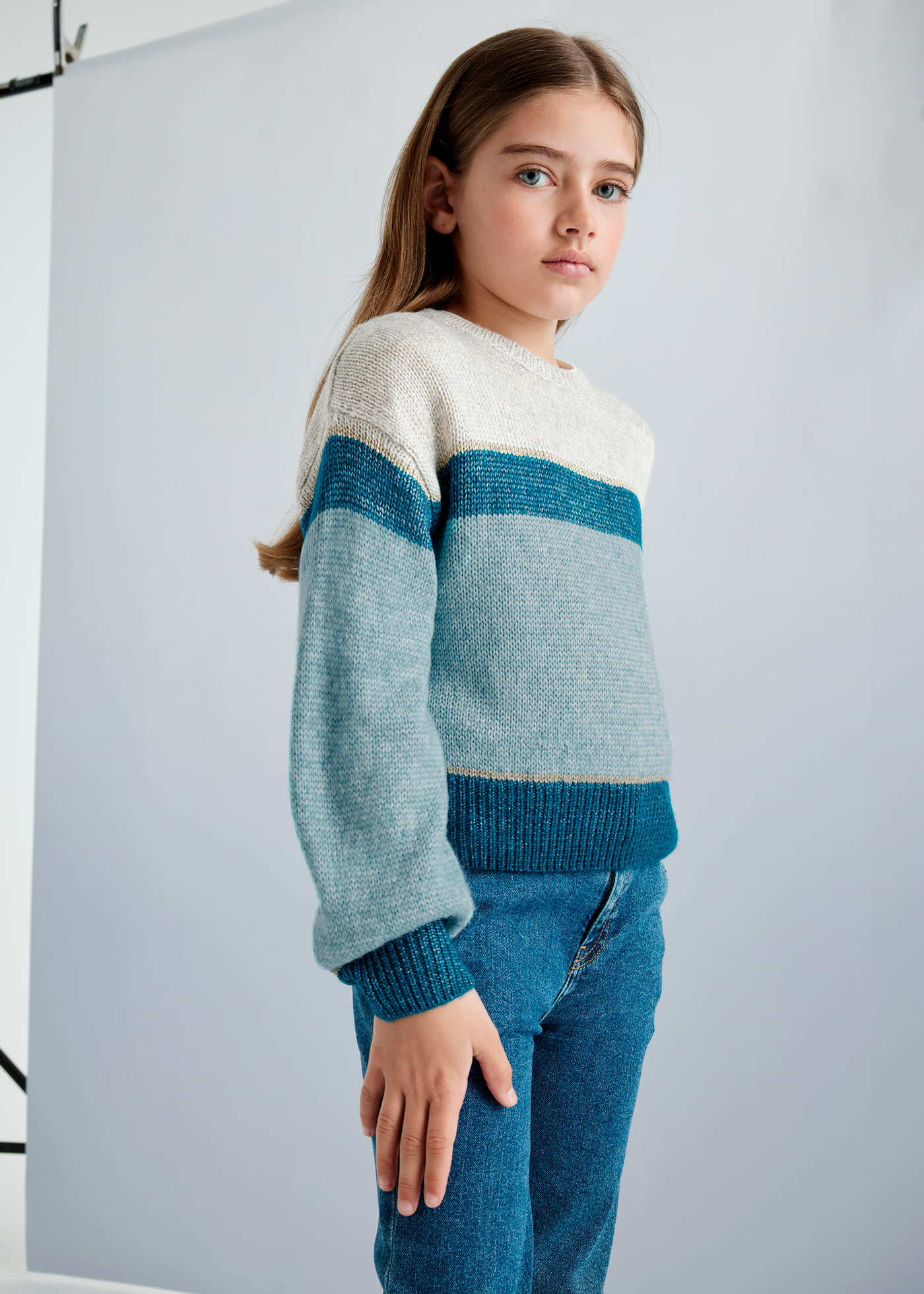 Girl Block Colour Jumper