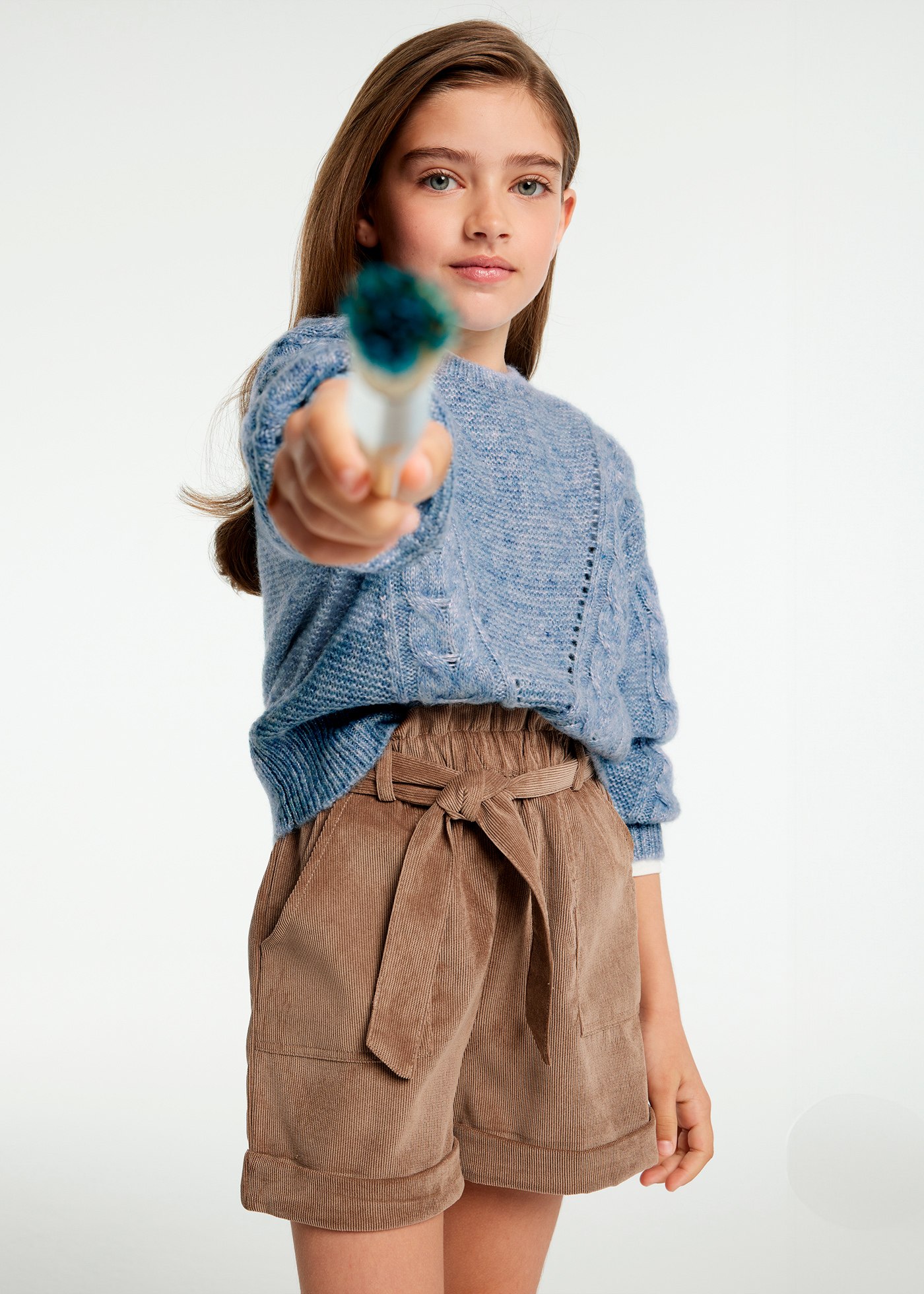 Maglione trecce ragazza