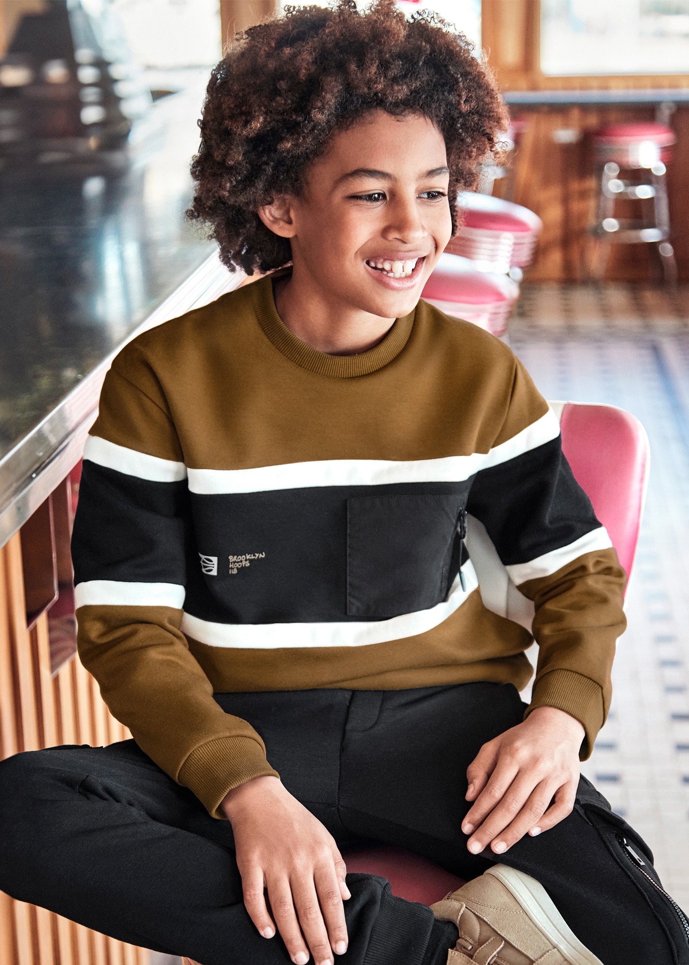 Boy Color Block Sweatshirt