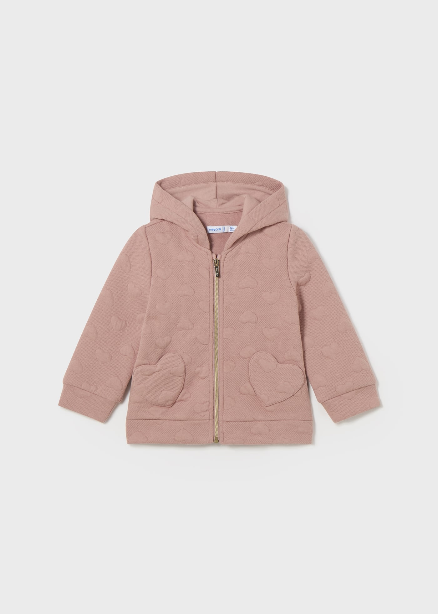 Sudadera estructura corazones bebé