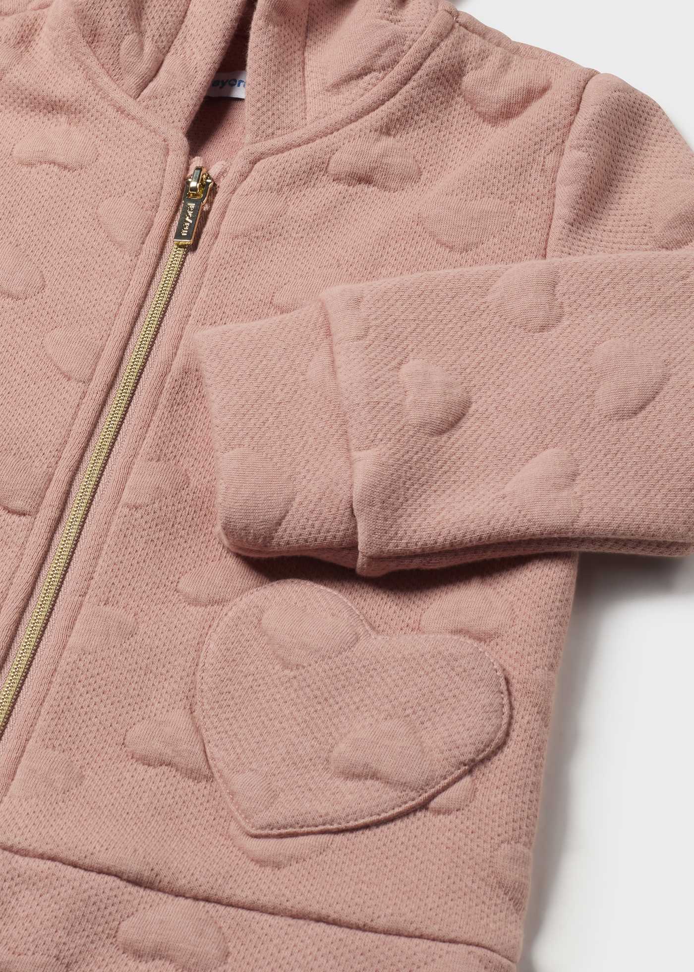 Sudadera estructura corazones bebé
