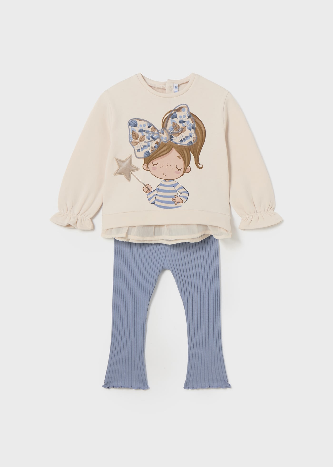 Completo leggings costine neonata