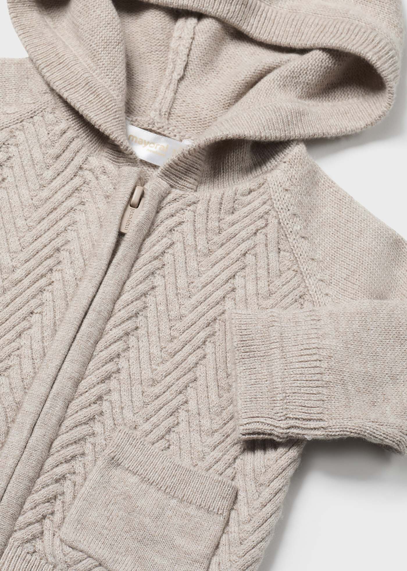 Cardigan zippé en tricot nouveau-né