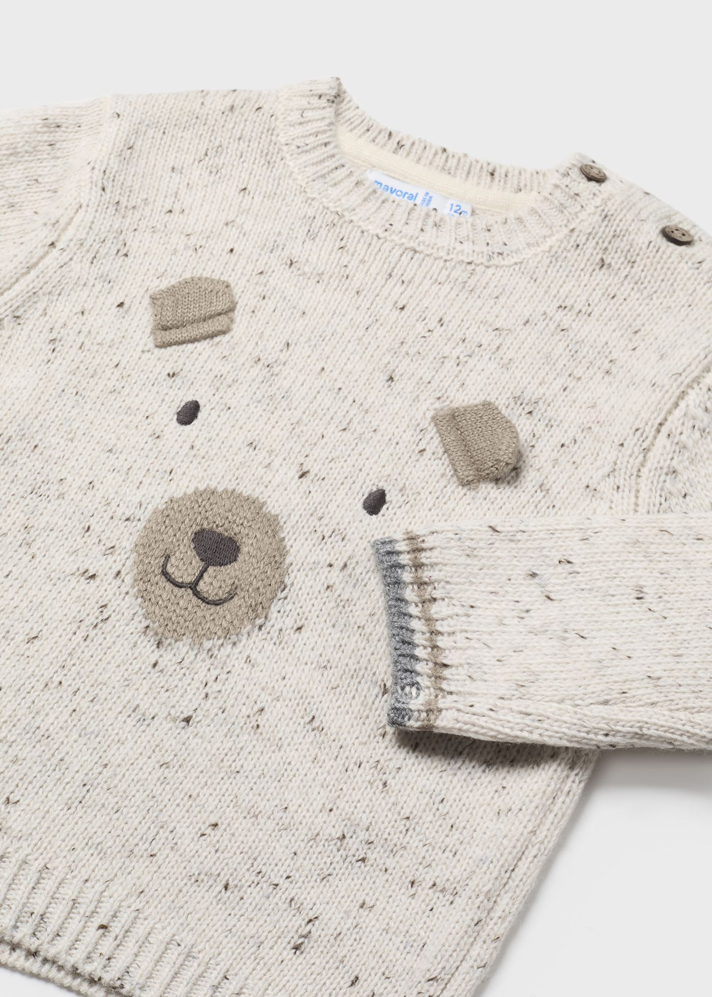 Sweter niemowlęcy z misiem