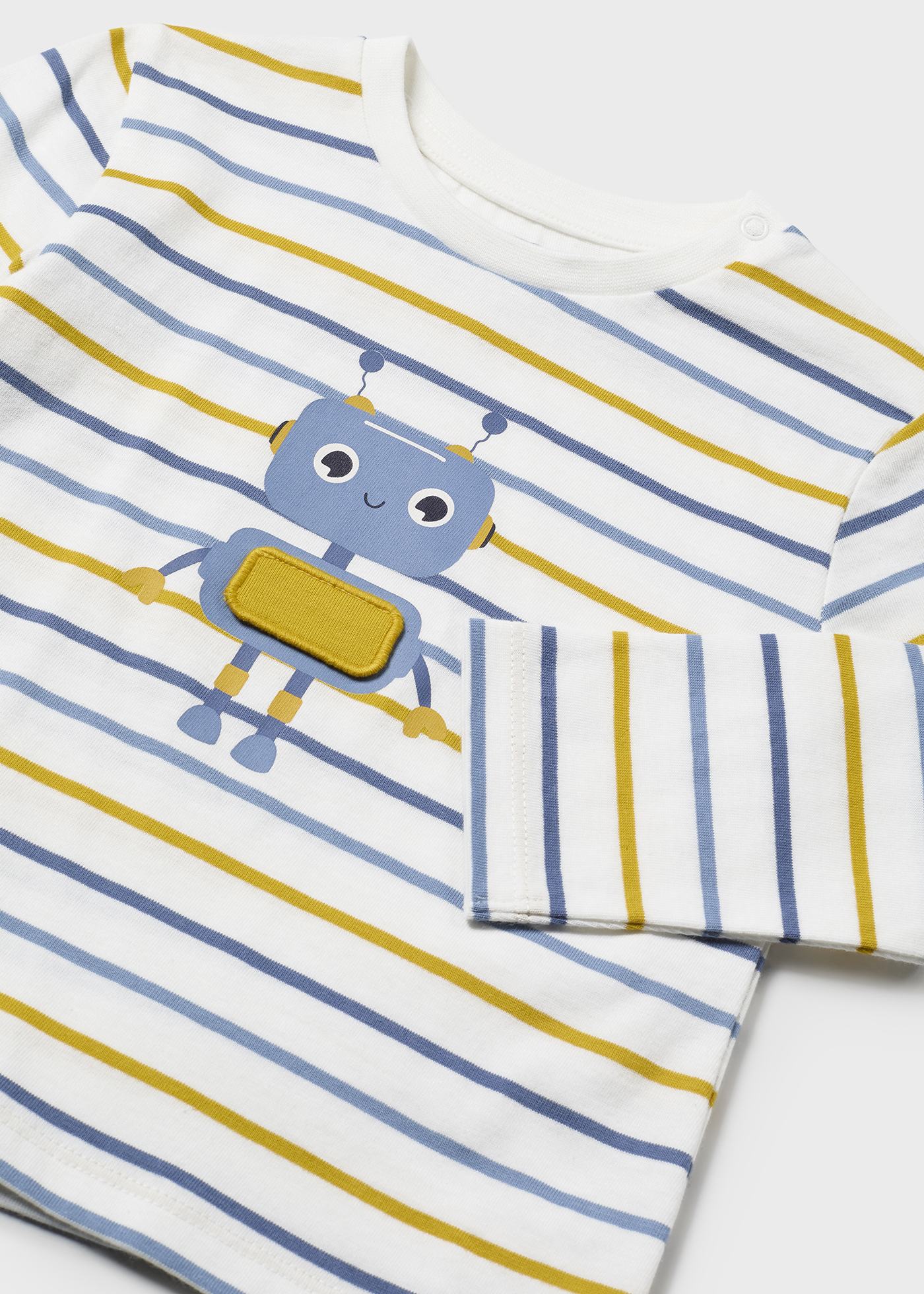 Baby Striped Appliqué T-shirt