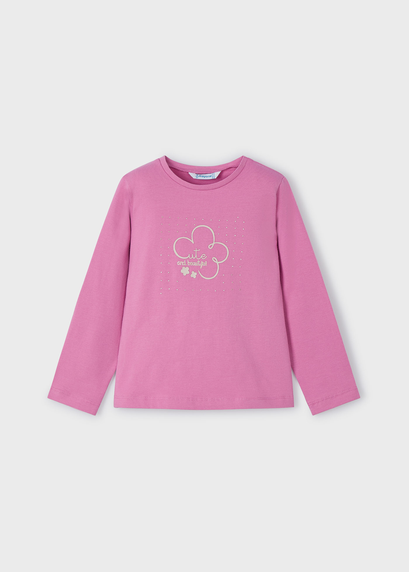 Camisola básica flor menina