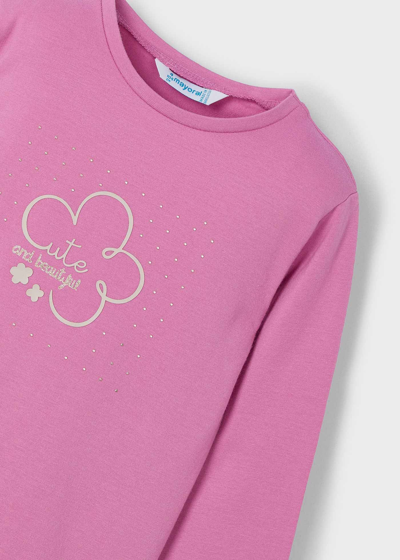 Camisola básica flor menina