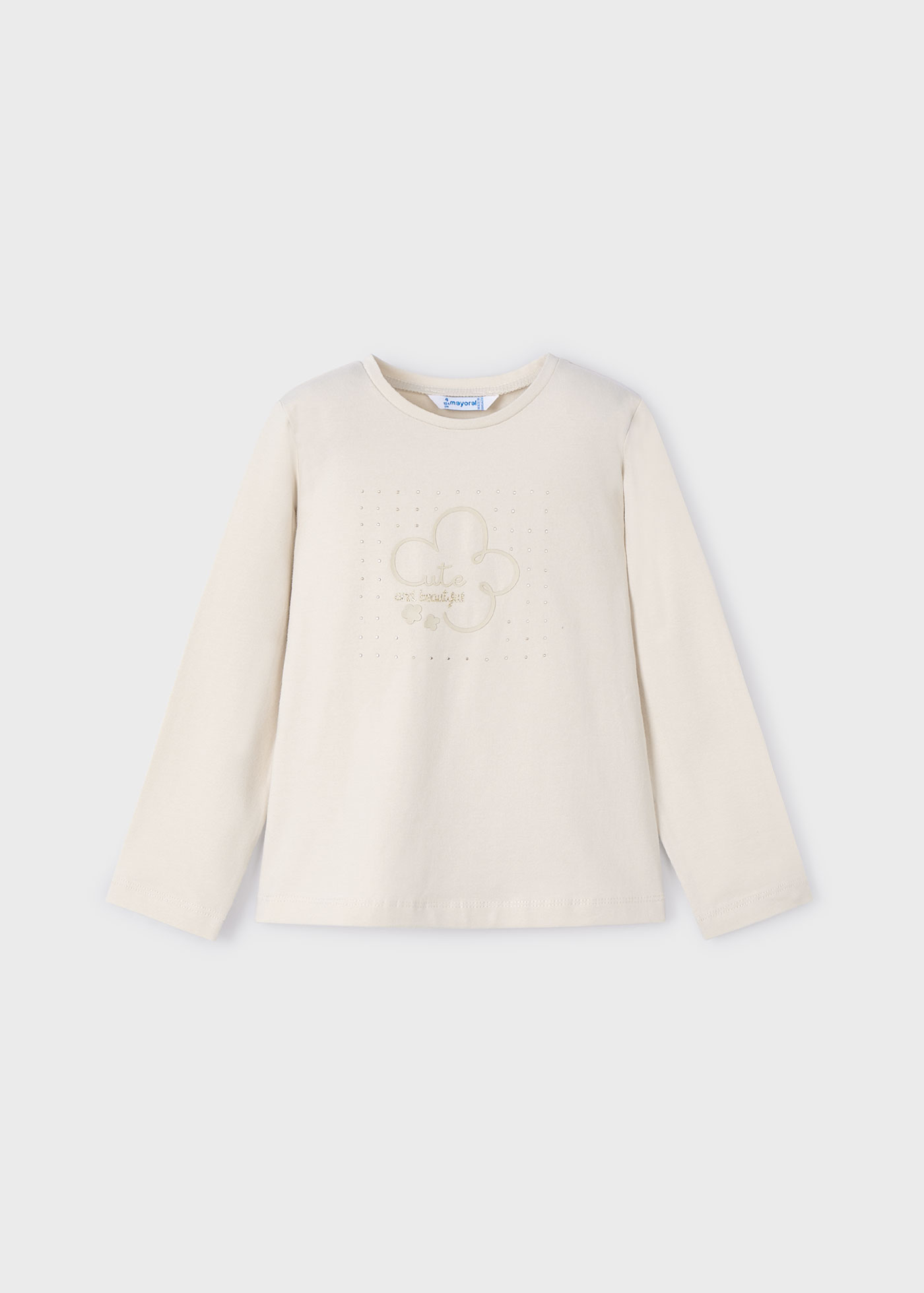 Camisola básica flor menina