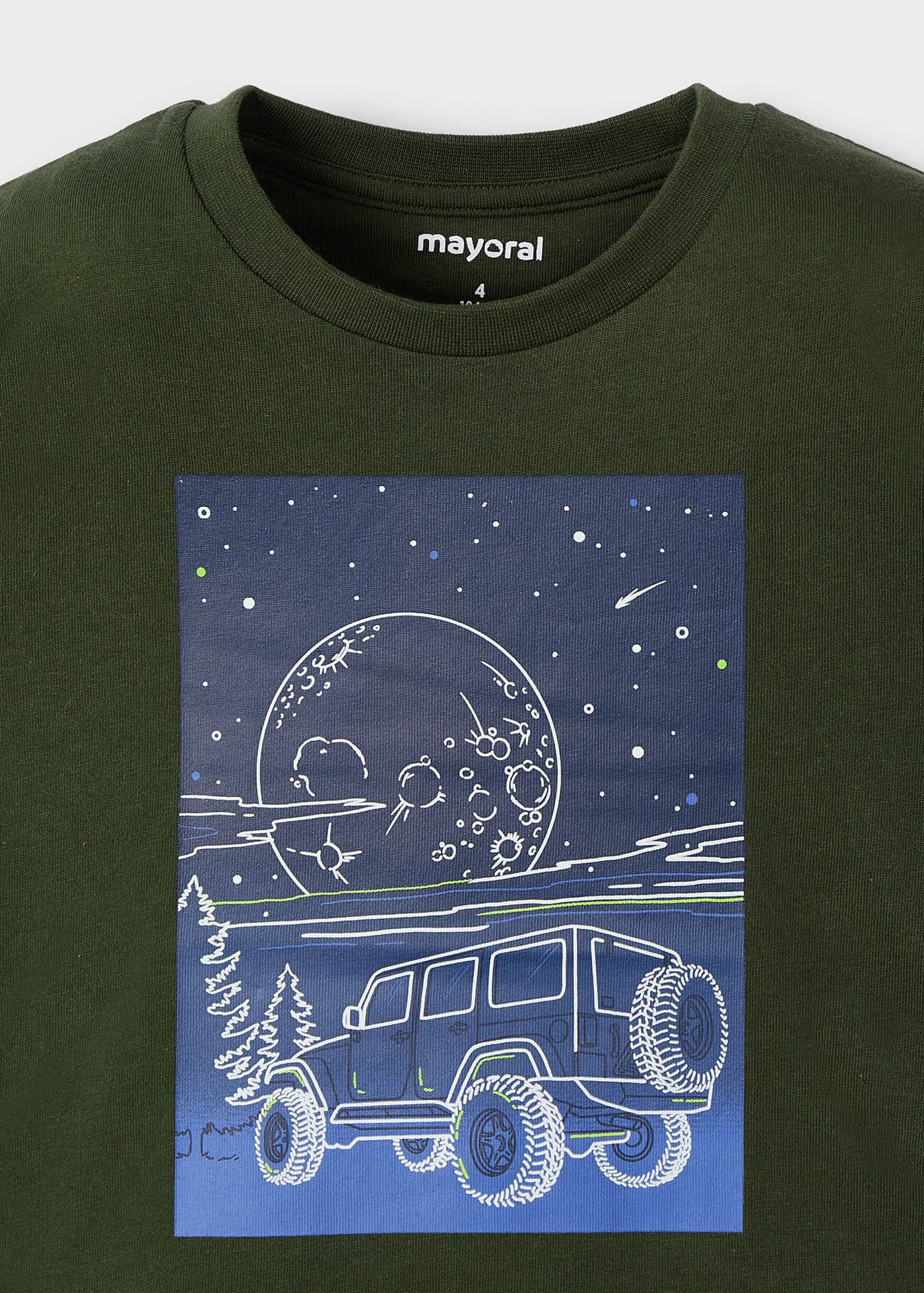 Playera gráfica fosforescente niño