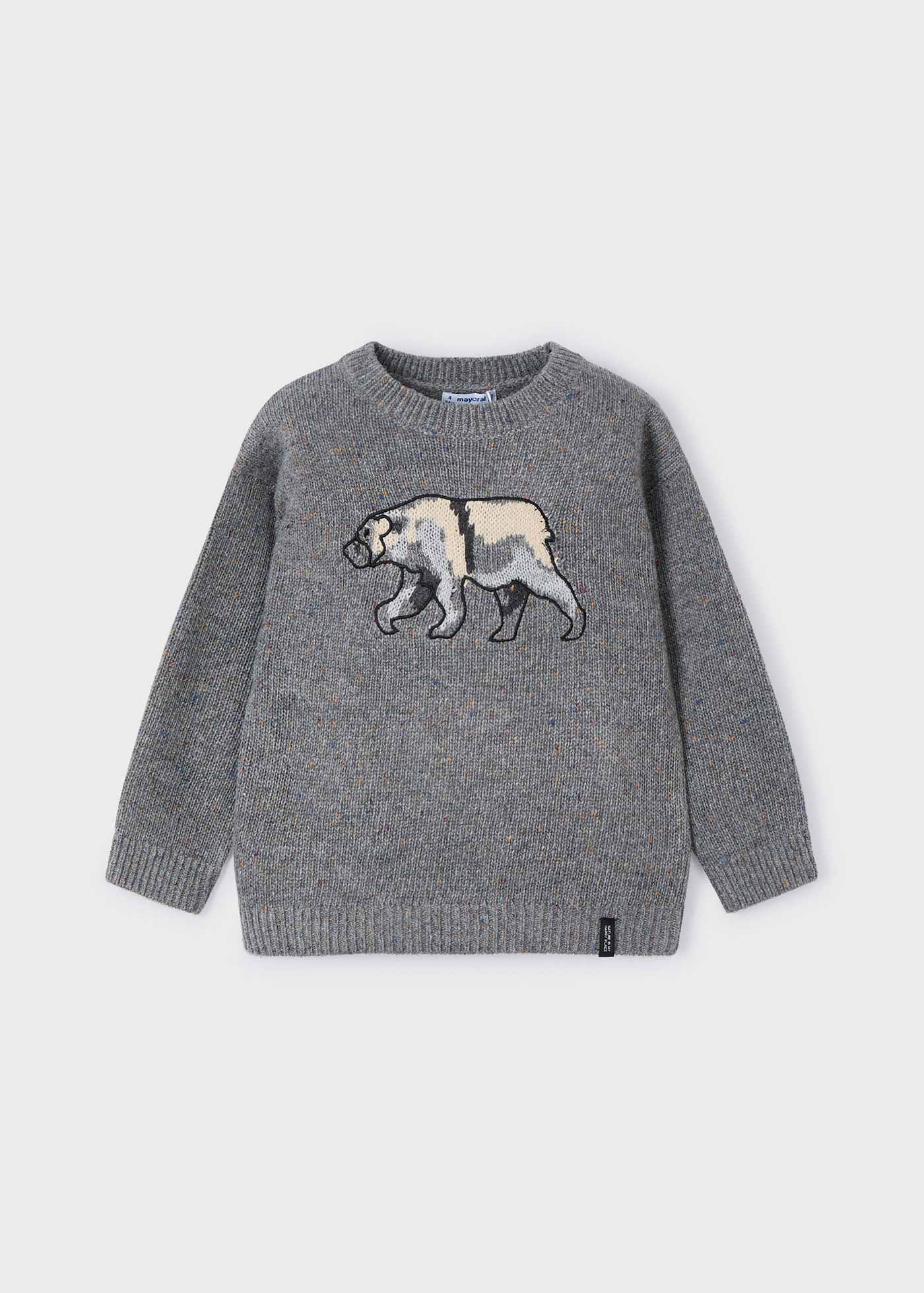 Boy Intarsia Bear Jumper