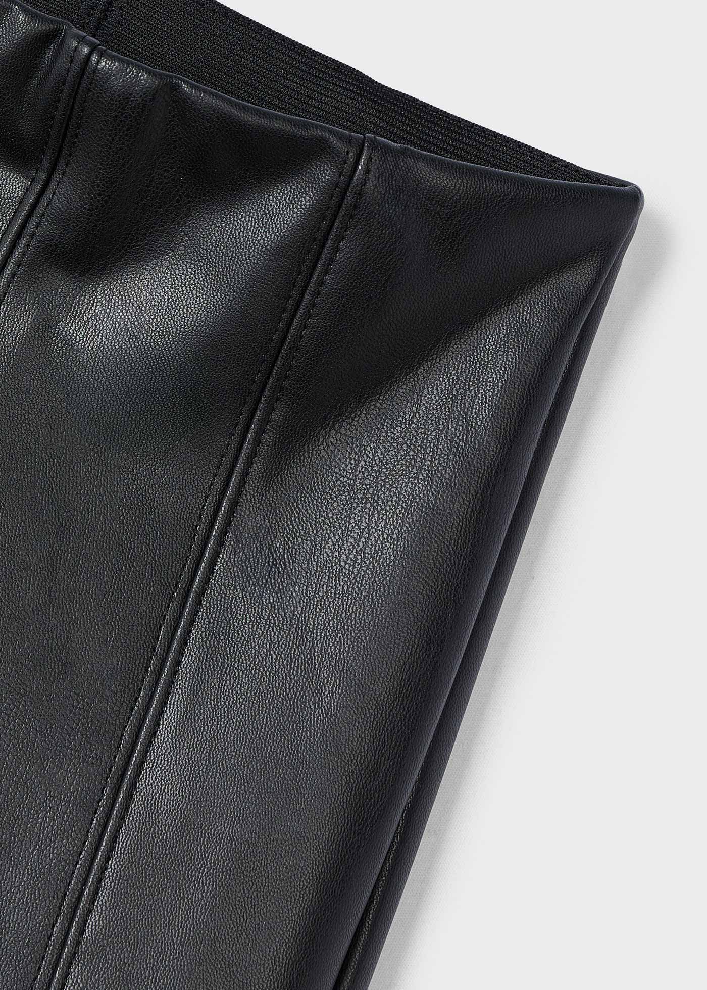 Legginsy dziewczęce z imitacji skóry