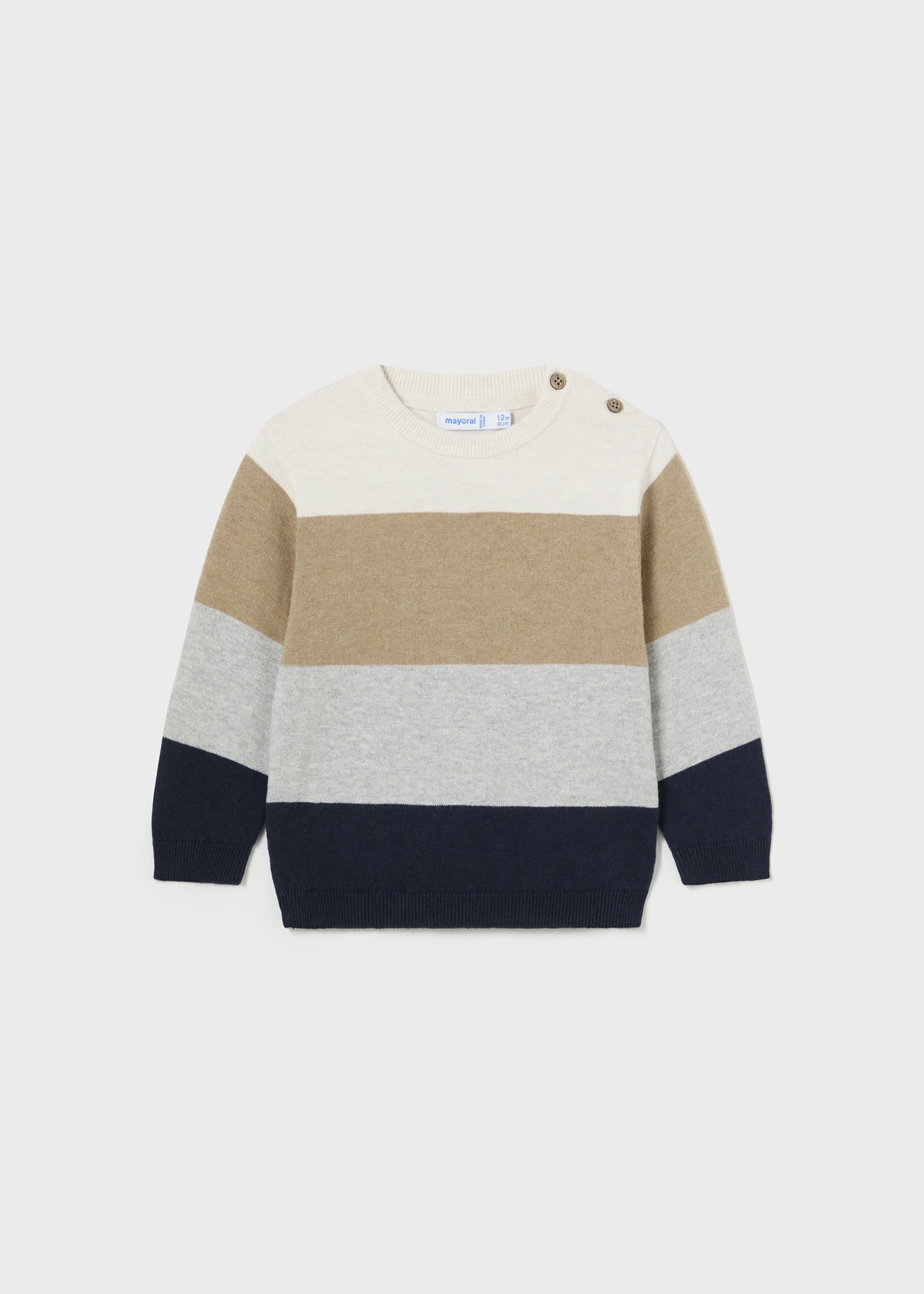 Sweter niemowlęcy w kolorowe pasy