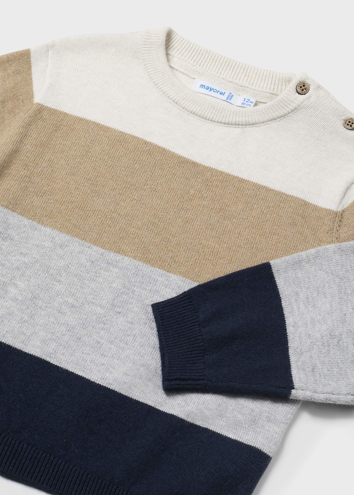 Sweter niemowlęcy w kolorowe pasy