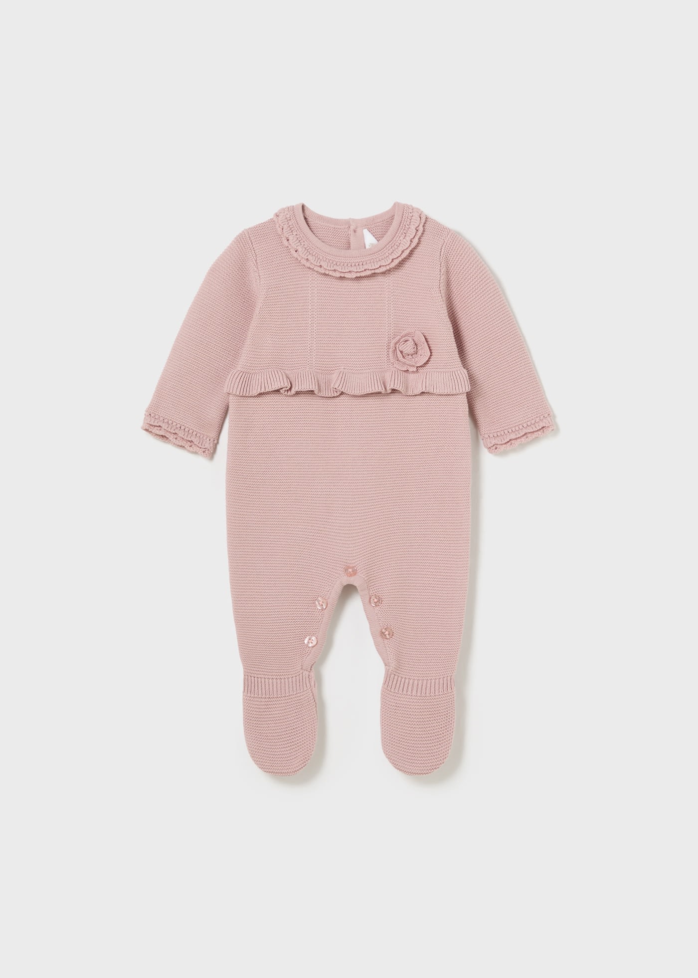 Newborn Knit Flower One-Piece