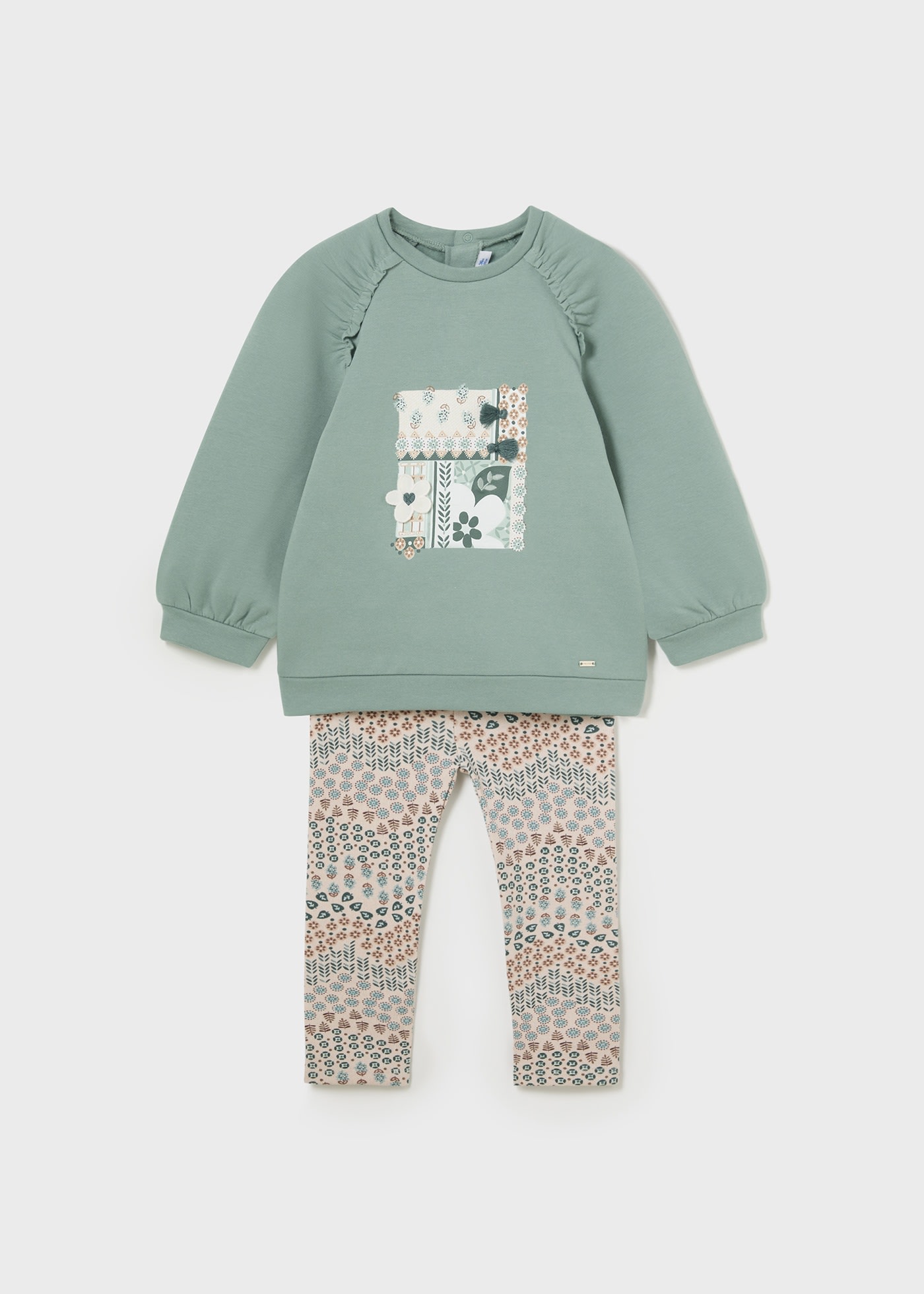 Set Leggings Sweatshirt mit Puffärmeln Baby