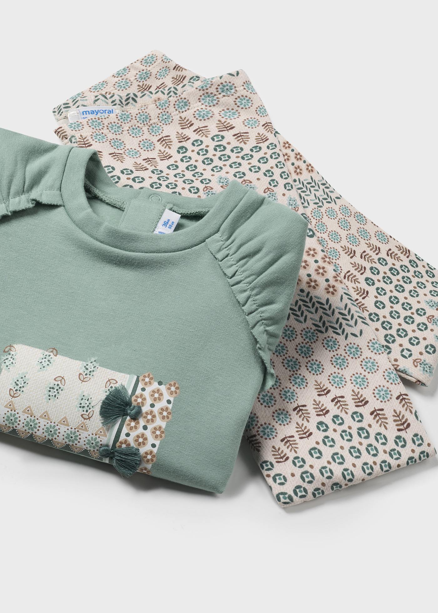 Set Leggings Sweatshirt mit Puffärmeln Baby