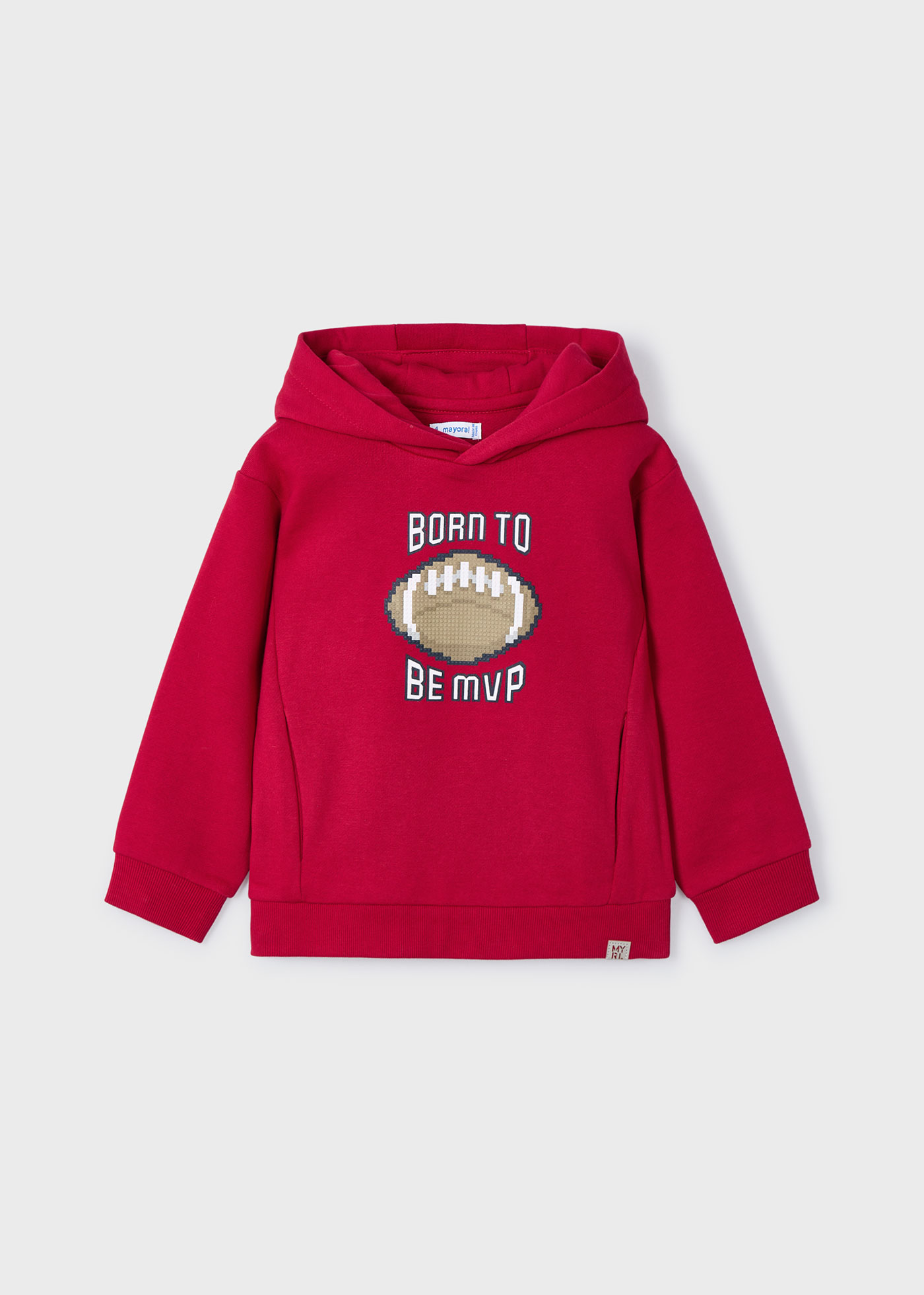 Boy Embossed Print Hoodie