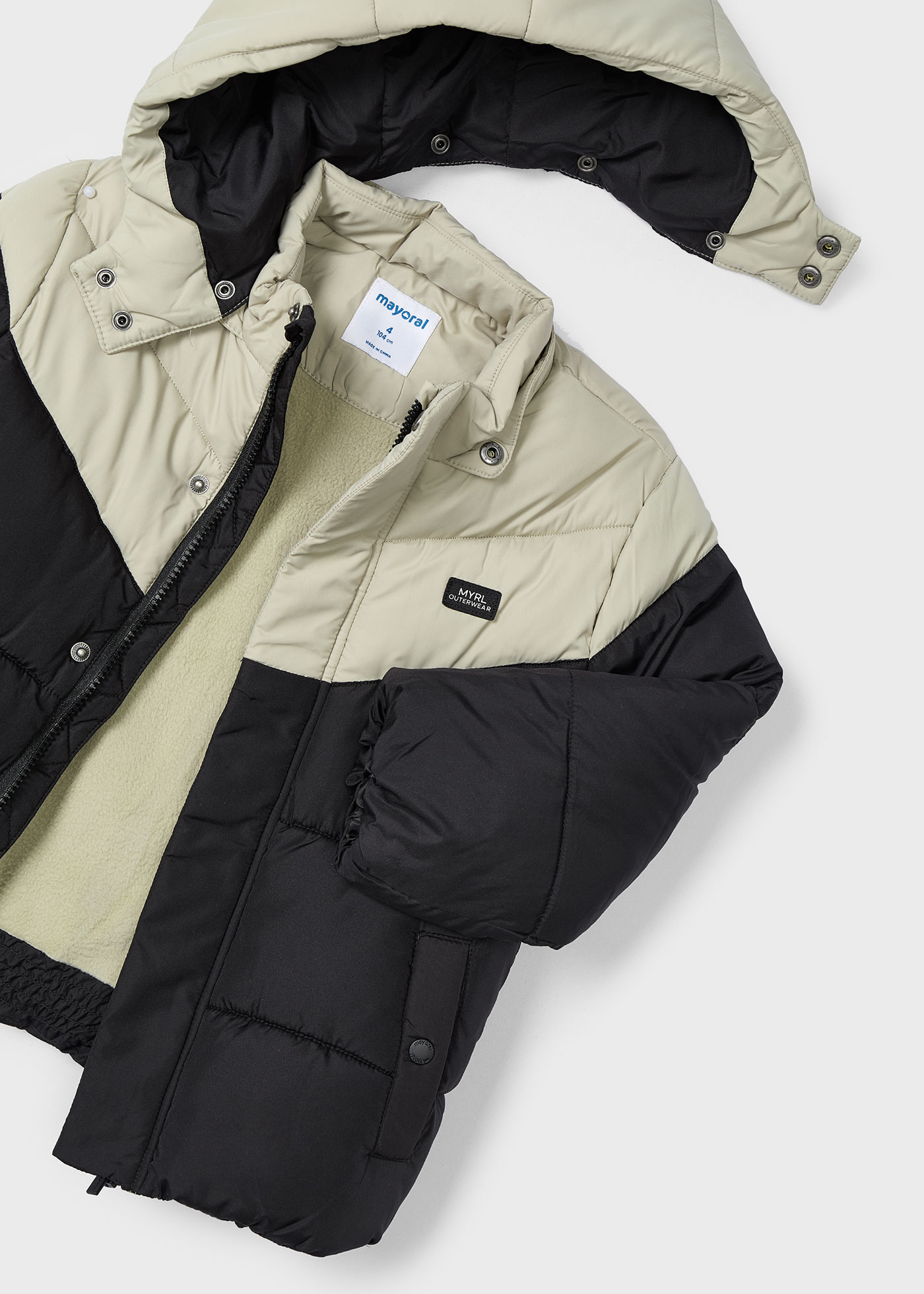Manteau bicolore garçon