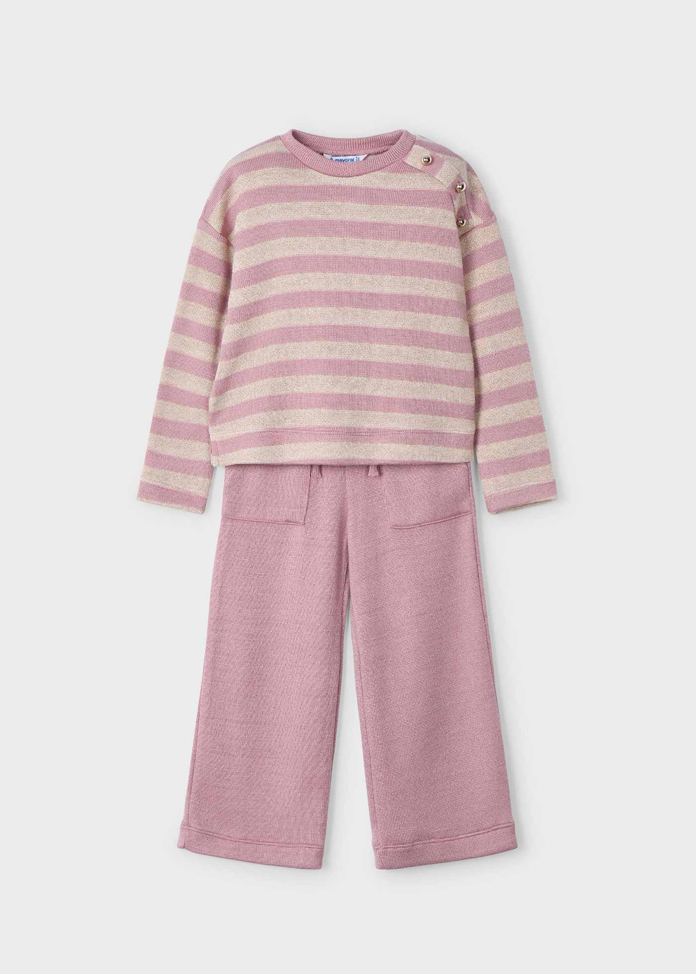 Set Hose und Sweatshirt gestreift Mädchen