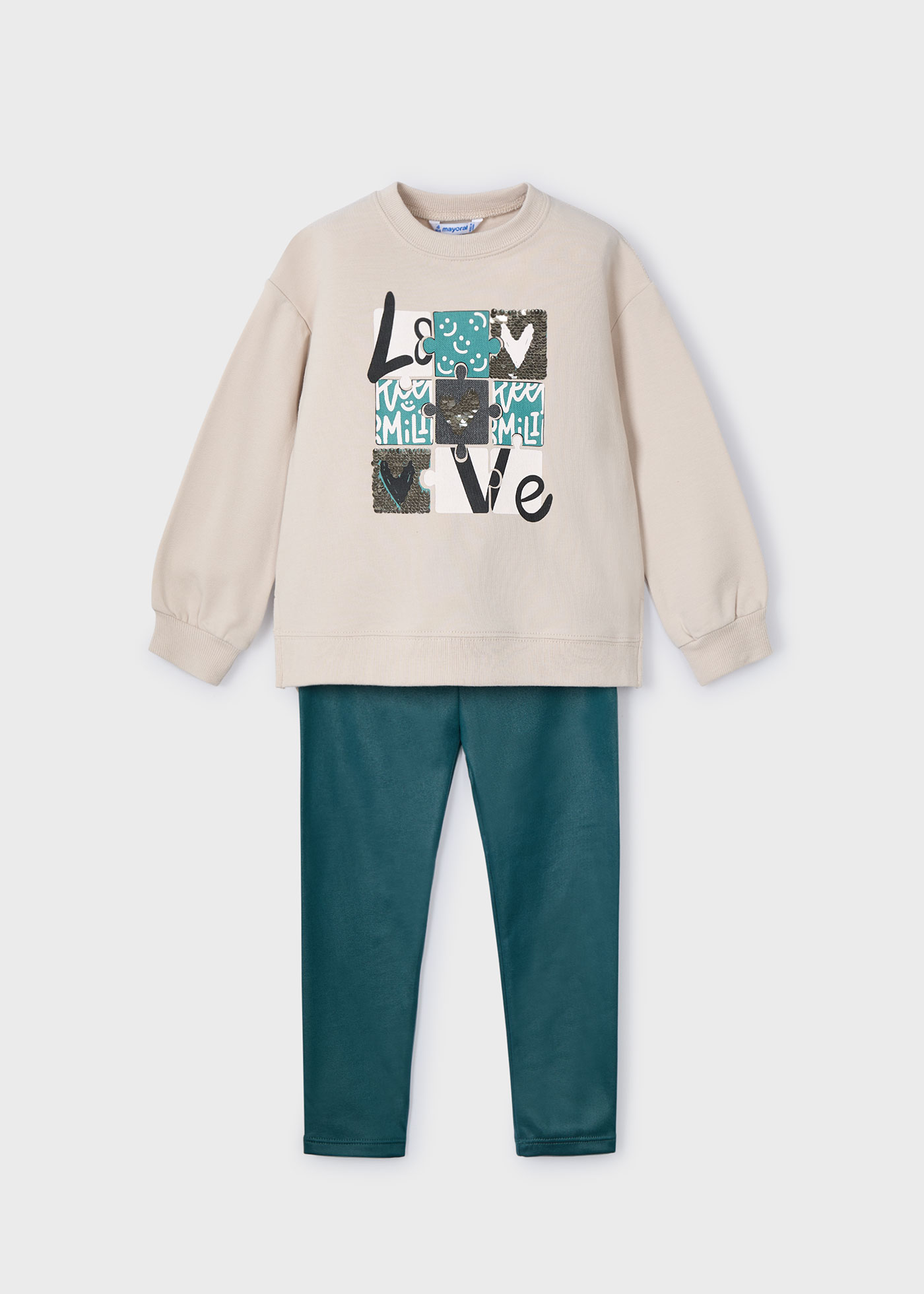 Leggings and sweatshirt set for girls