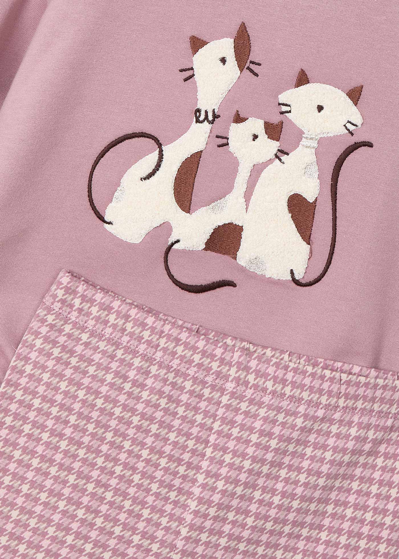 Girl Print Sweatshirt and Leggings Set