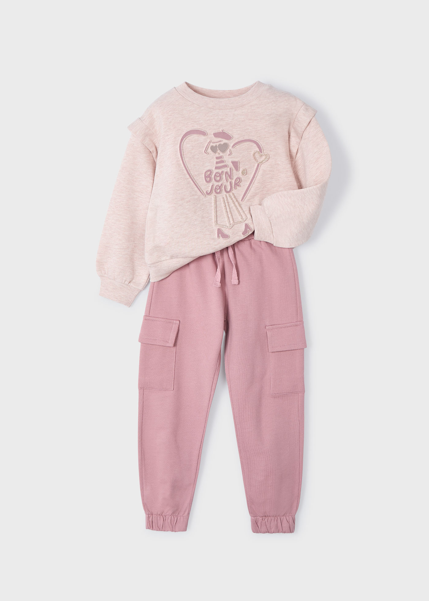 Girl 2 Piece Heart Tracksuit