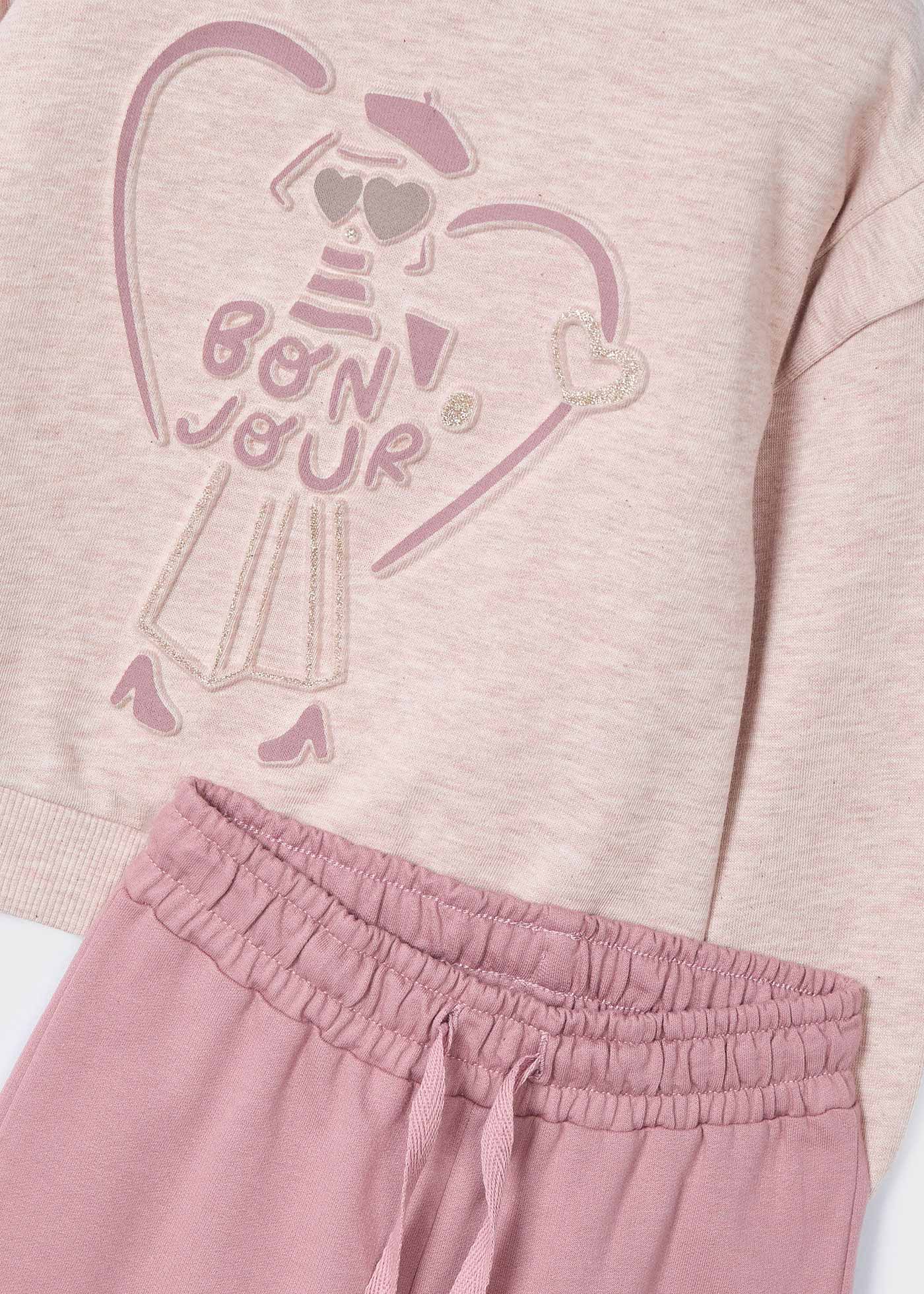 Girl 2 Piece Heart Tracksuit