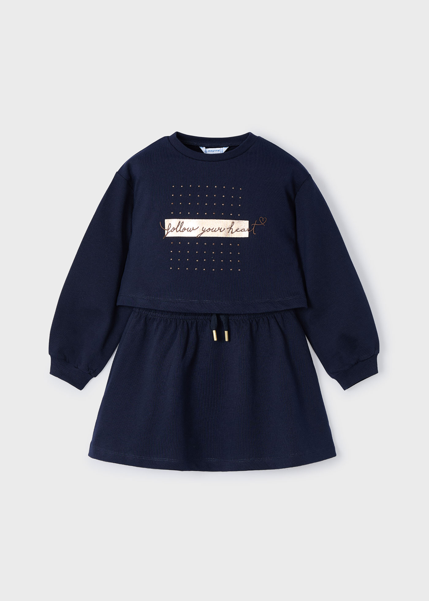 Kleid ärmellos mit Sweatshirt Schriftzug Mädchen