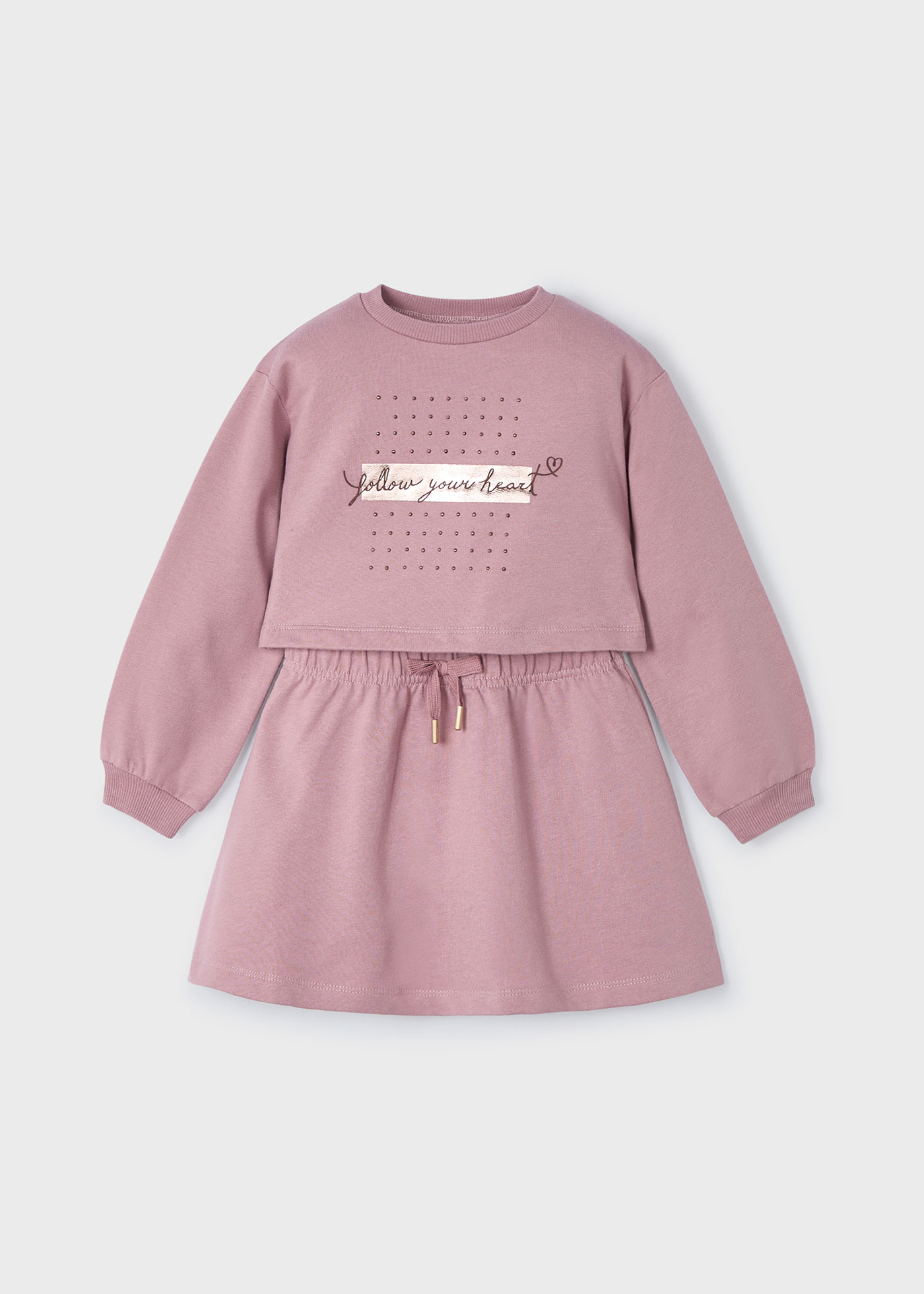 Kleid ärmellos mit Sweatshirt Schriftzug Mädchen