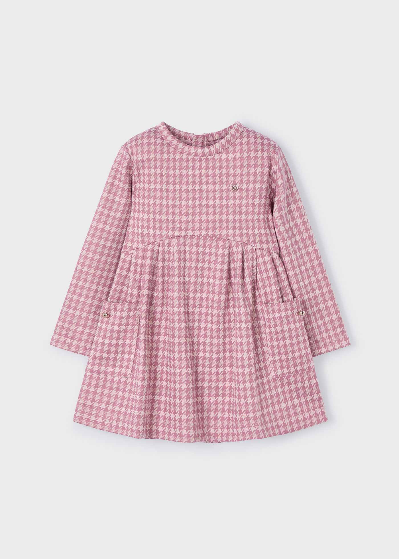 Robe pied-de-poule fille