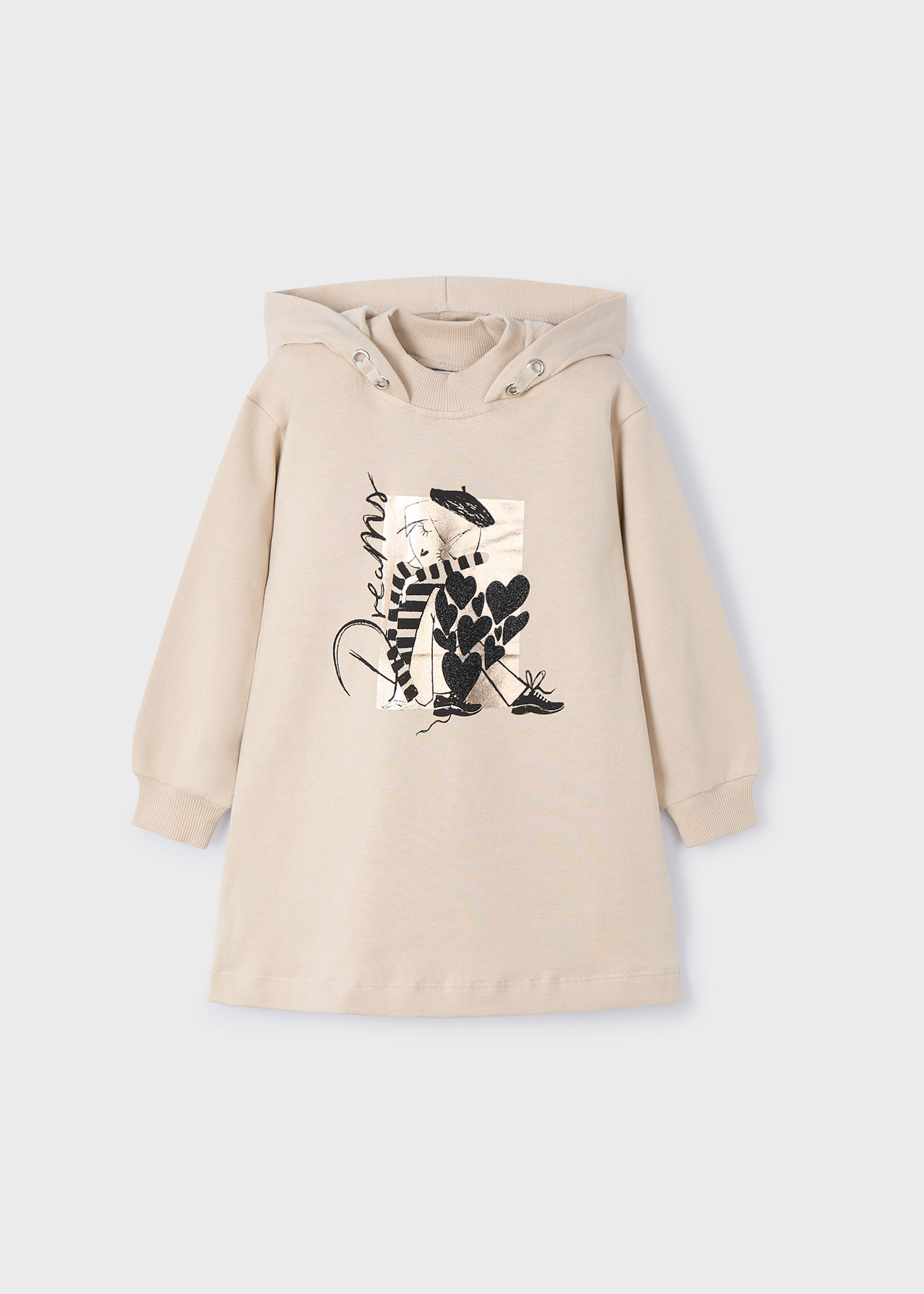 Girl Print Sweatshirt Dress