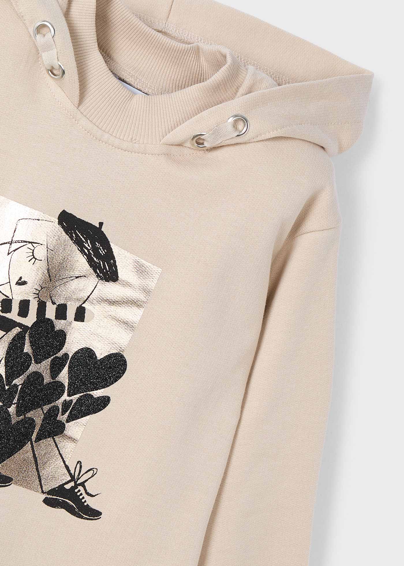 Girl Print Sweatshirt Dress