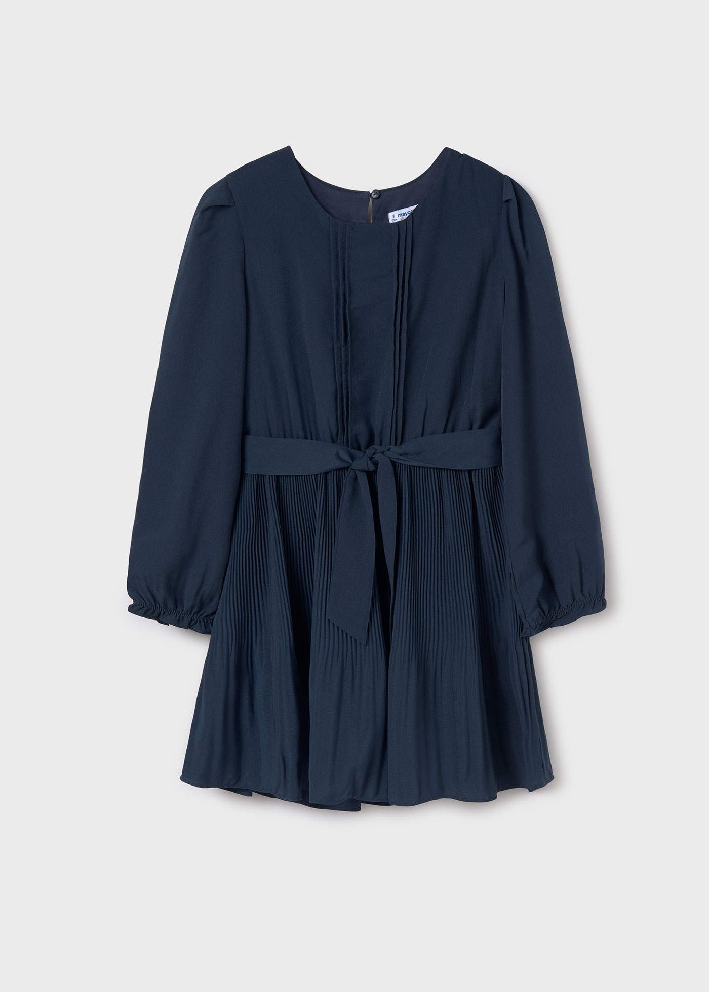 Girl Pleated Crepe Dress