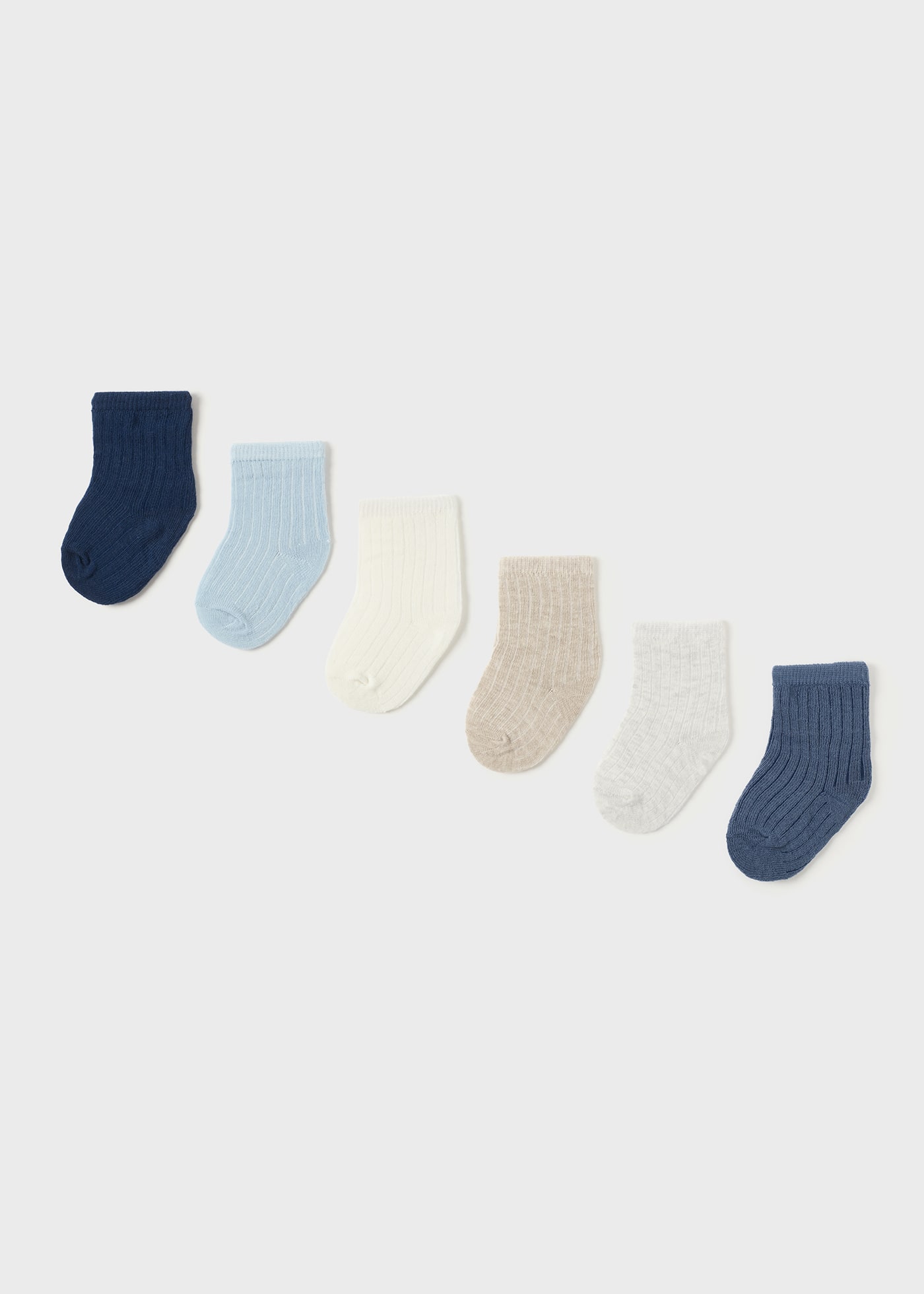 6-er Pack Socken einfarbig Neugeborene Jungen