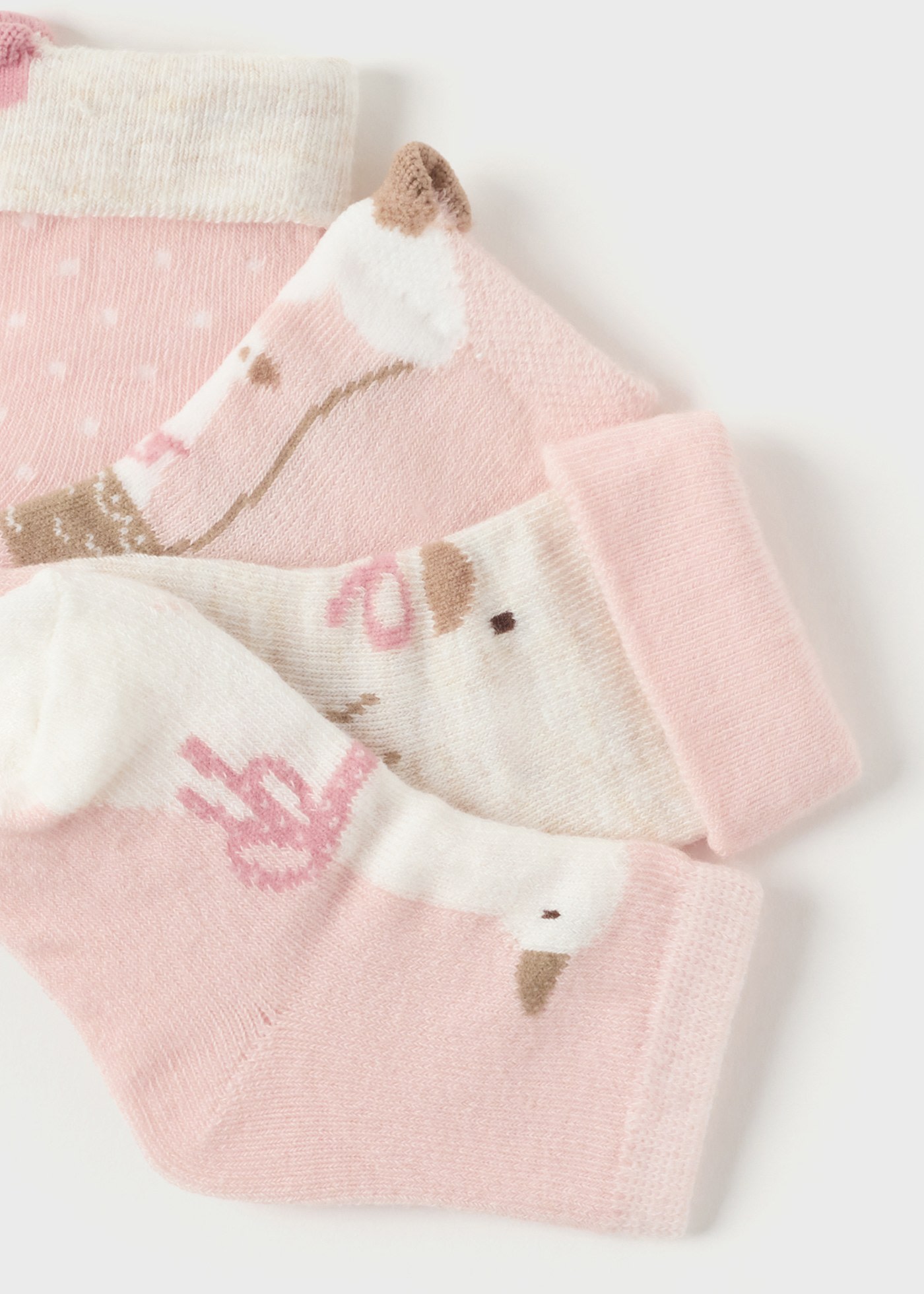 Сет 4 чифта чорапи с рисунка гъска за новородено момиче