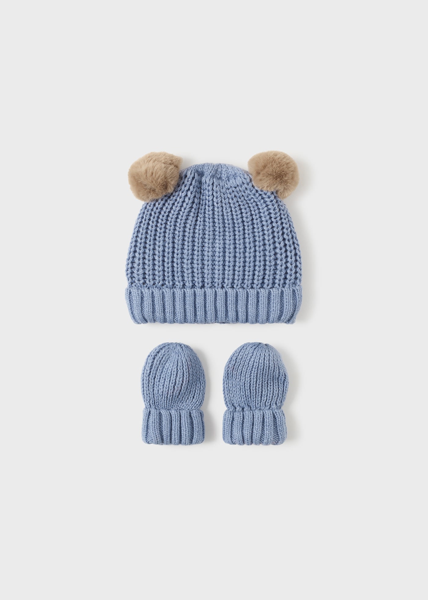 Newborn Knit Hat and Mittens Set