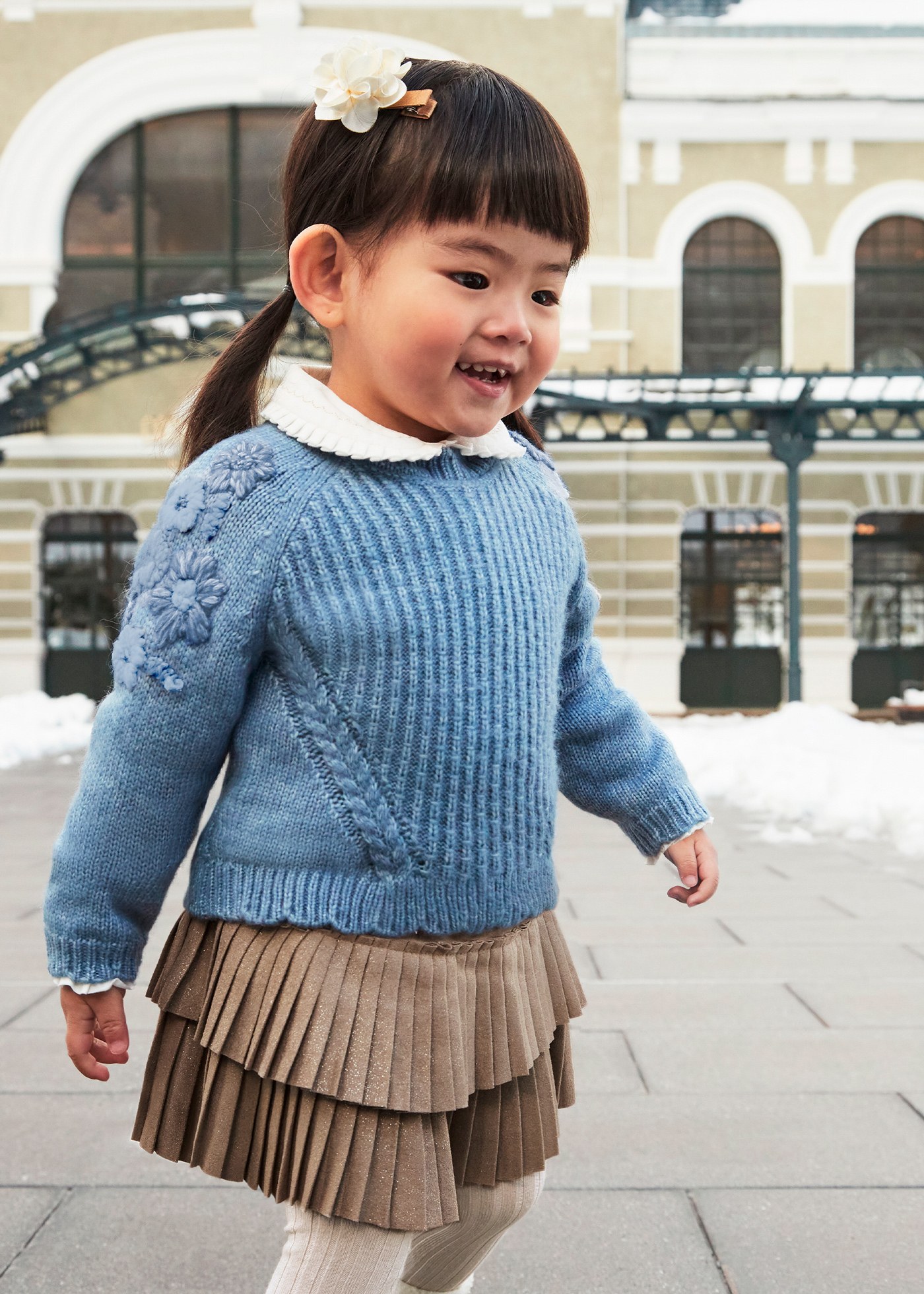 Baby Embroidered Flowers Jumper