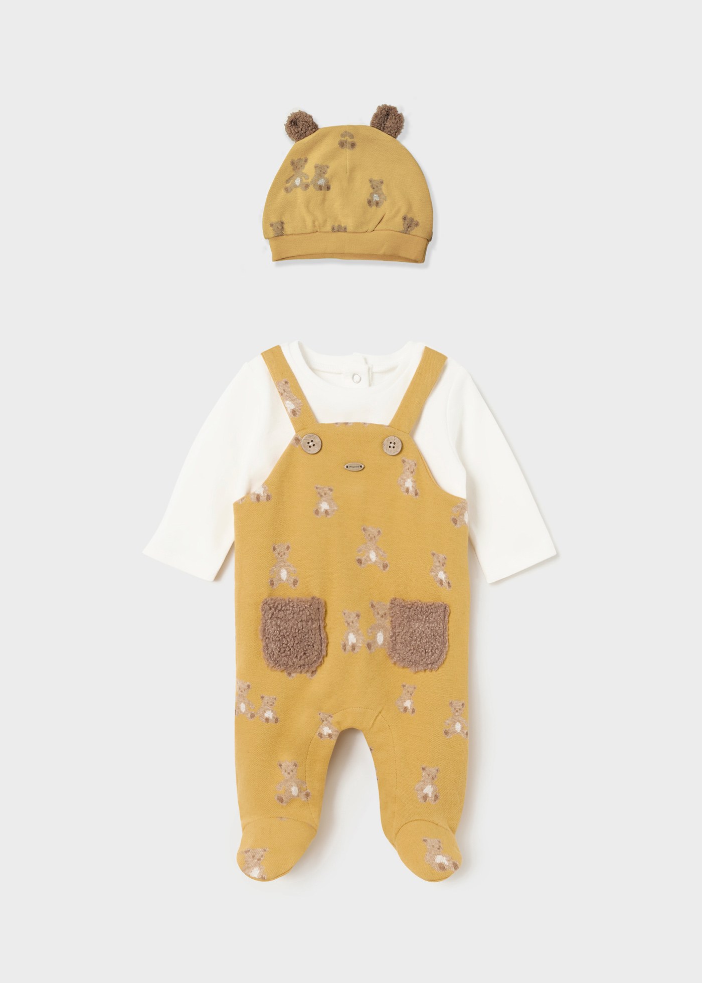 Newborn Boy Romper and Hat with Ears