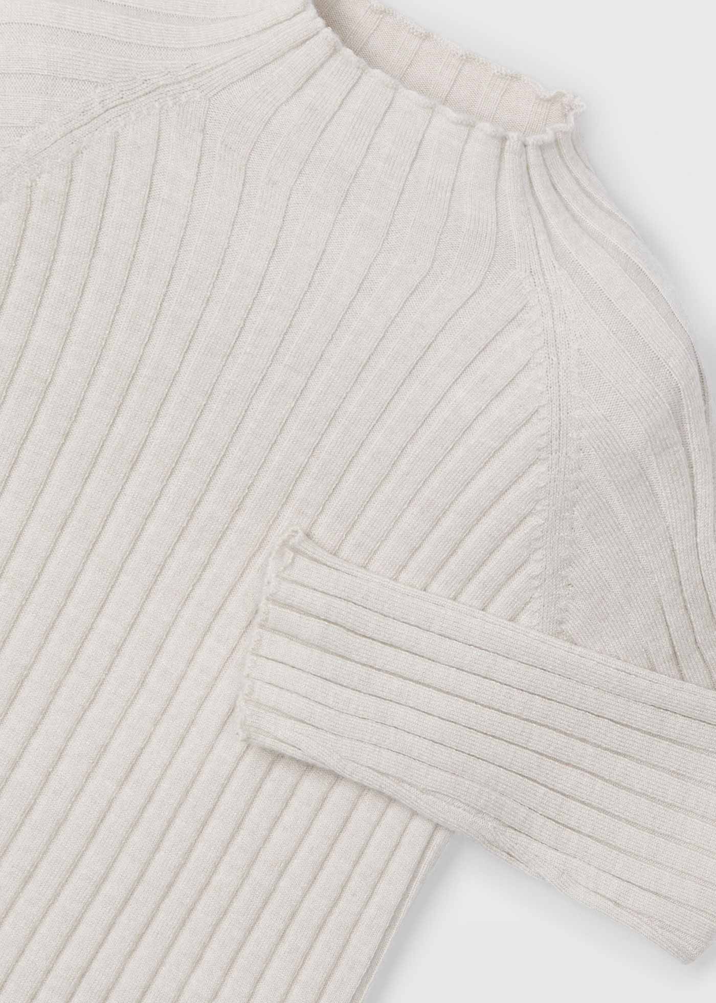 Rib-knit mock turtleneck top girls