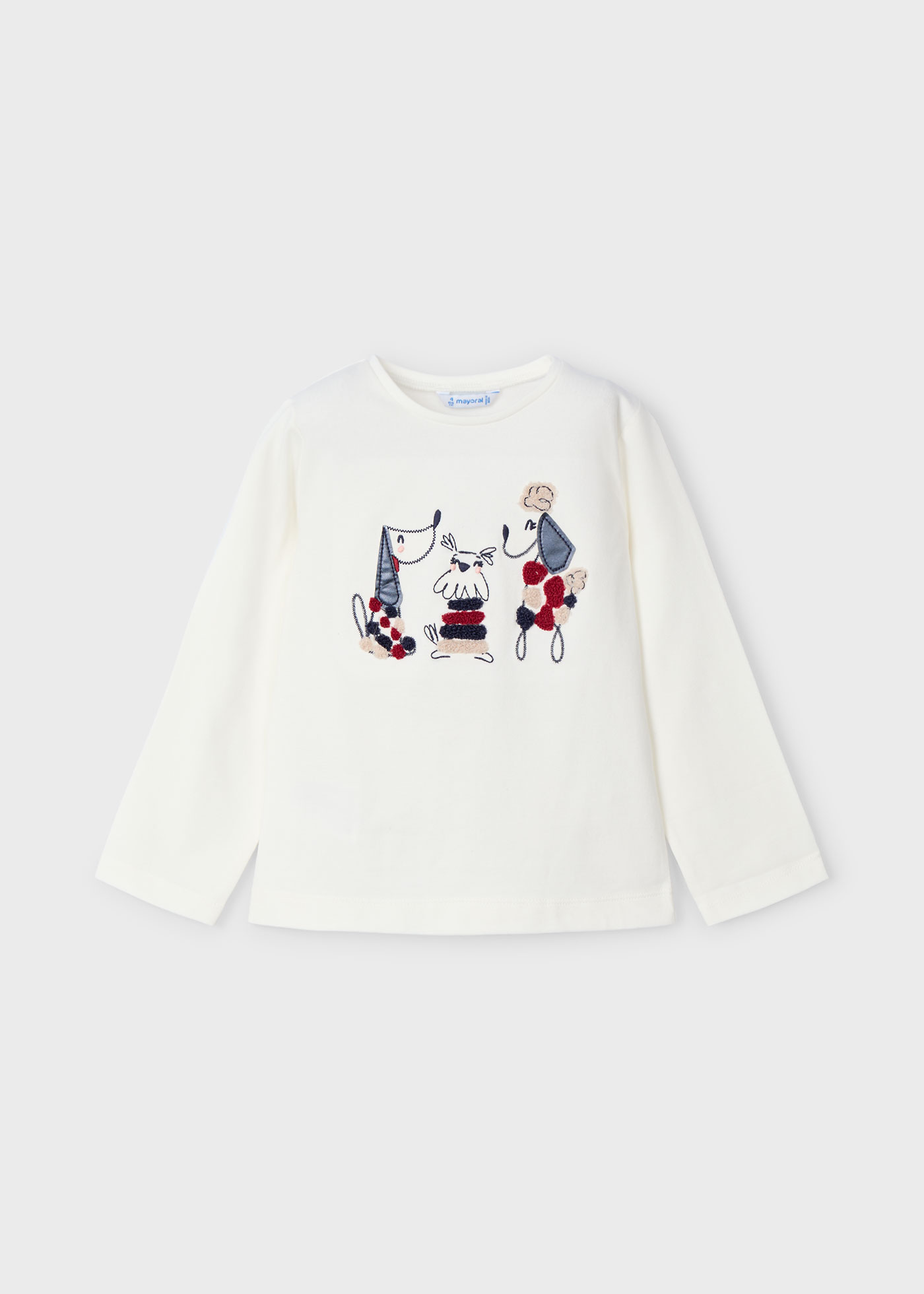 Camiseta bordados perros niña