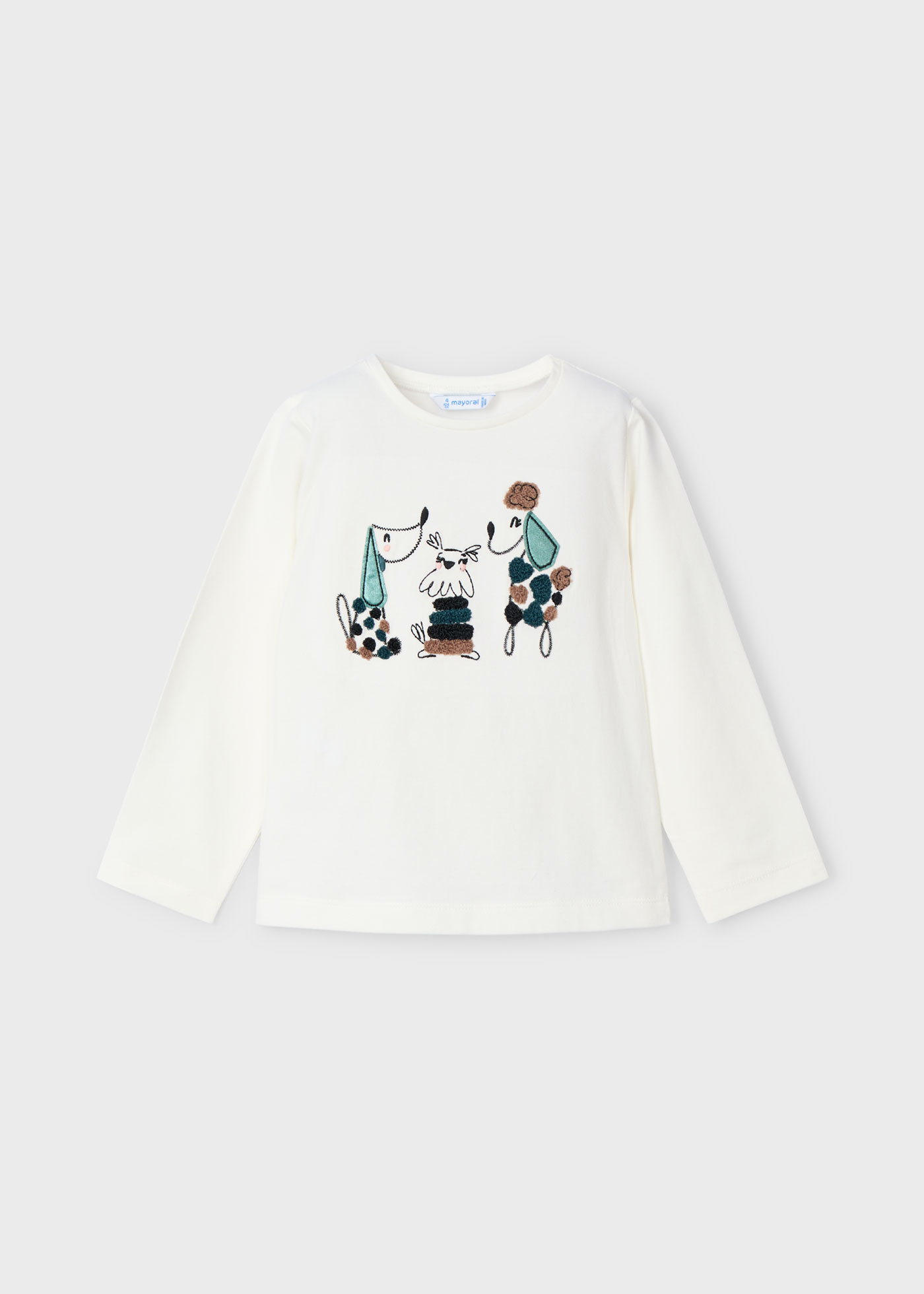 Camiseta bordados perros niña