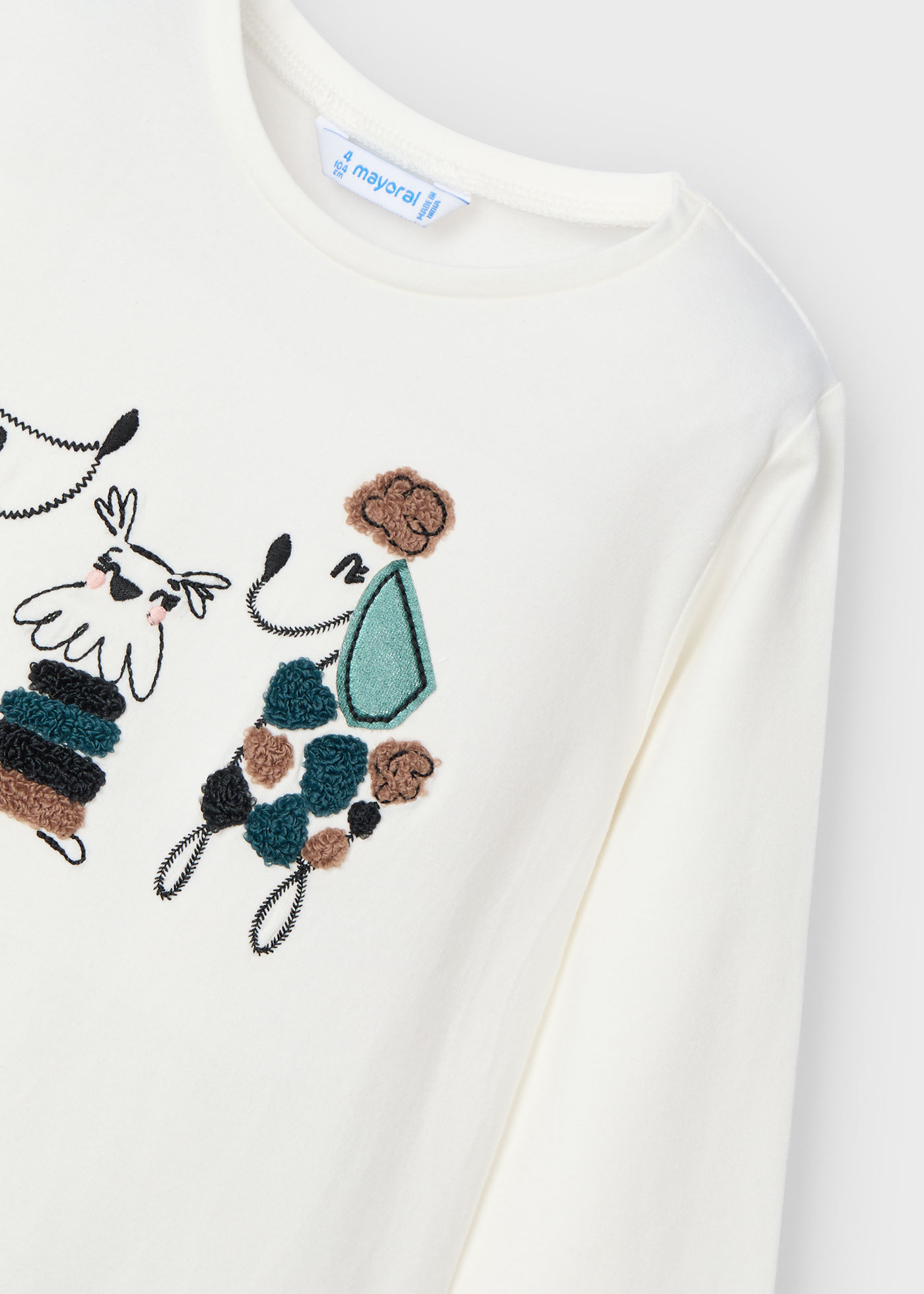 Girl Embroidered Puppy T-Shirt