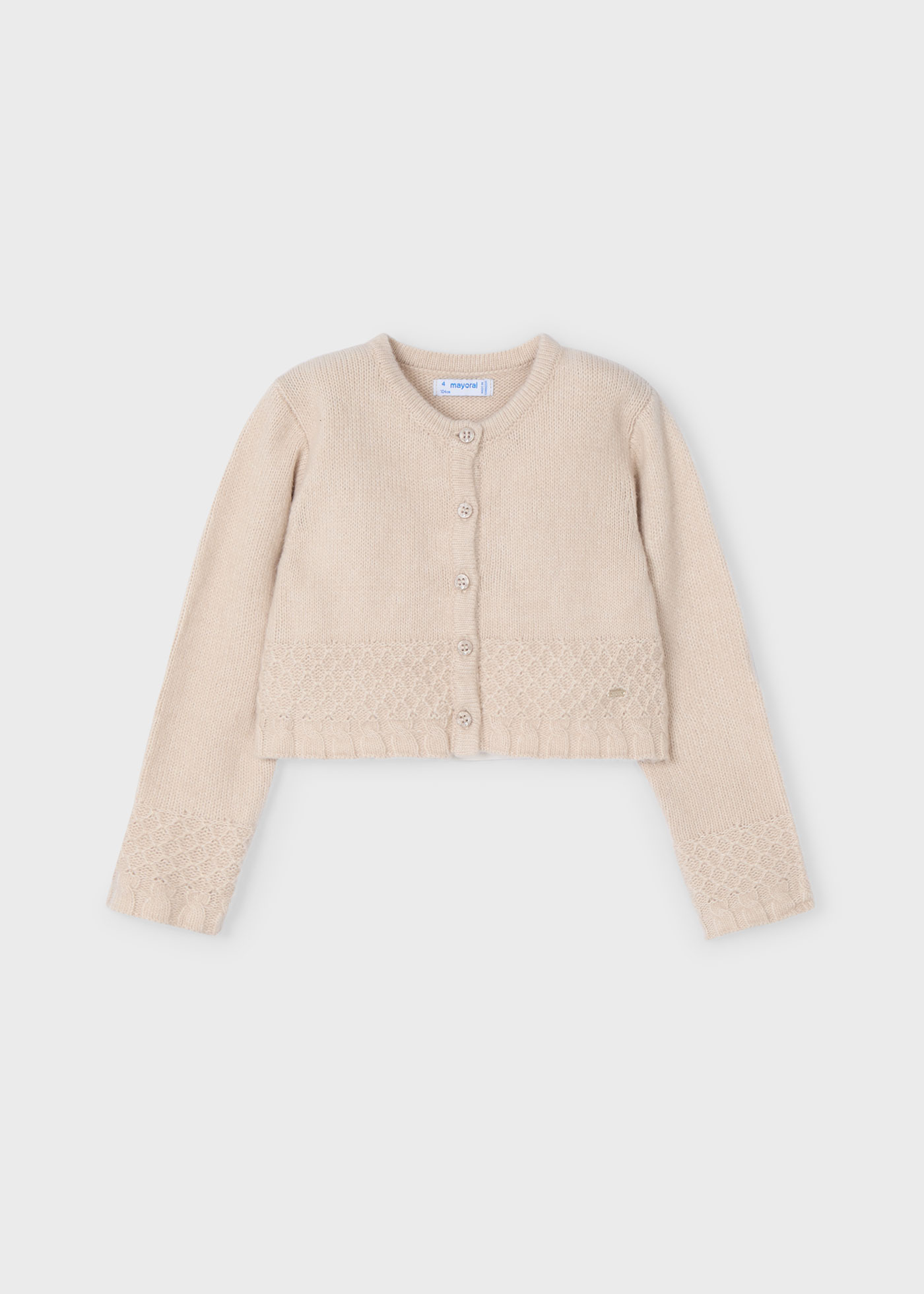 Cardigan tricot structure fille