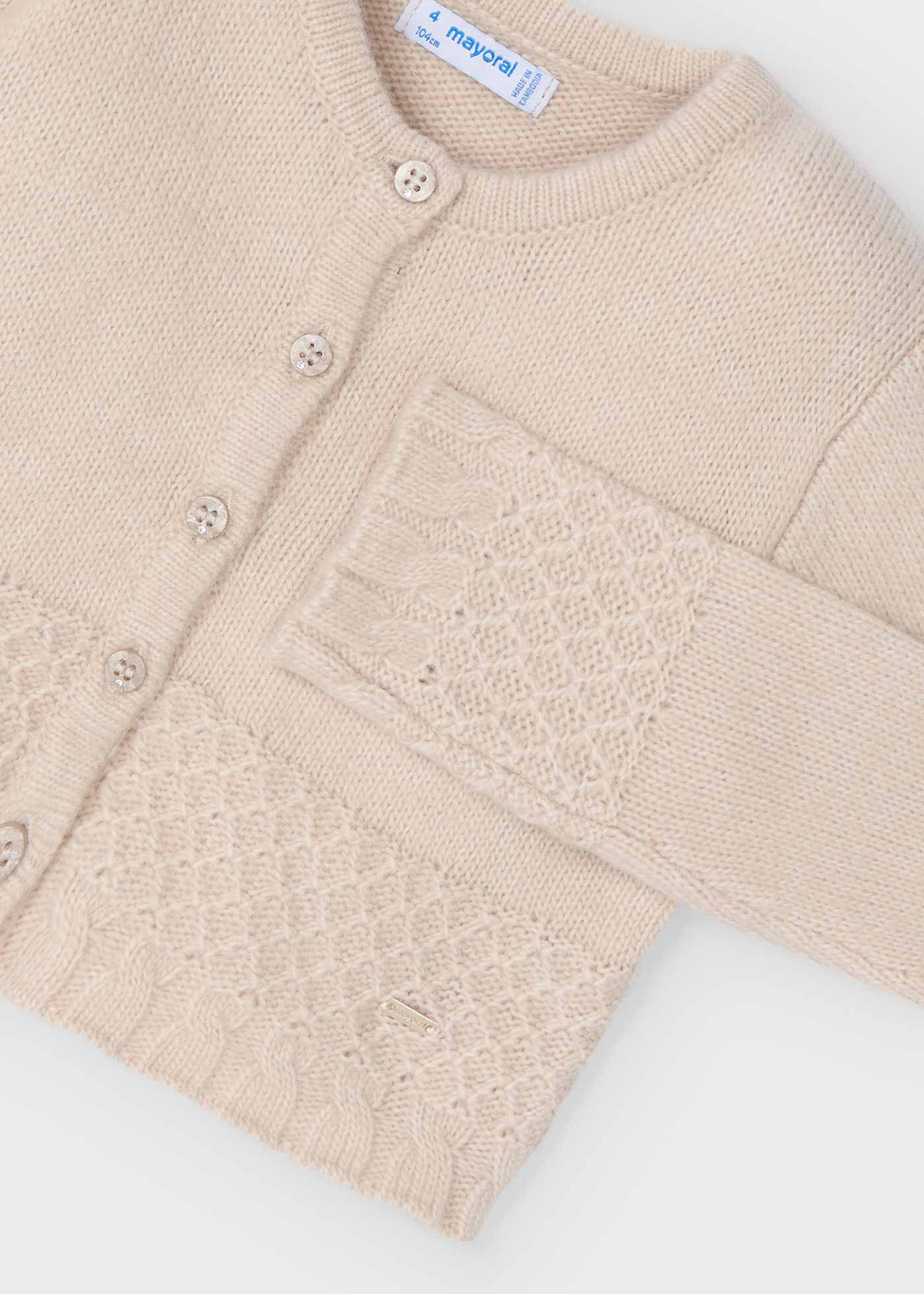 Cardigan tricot structure fille